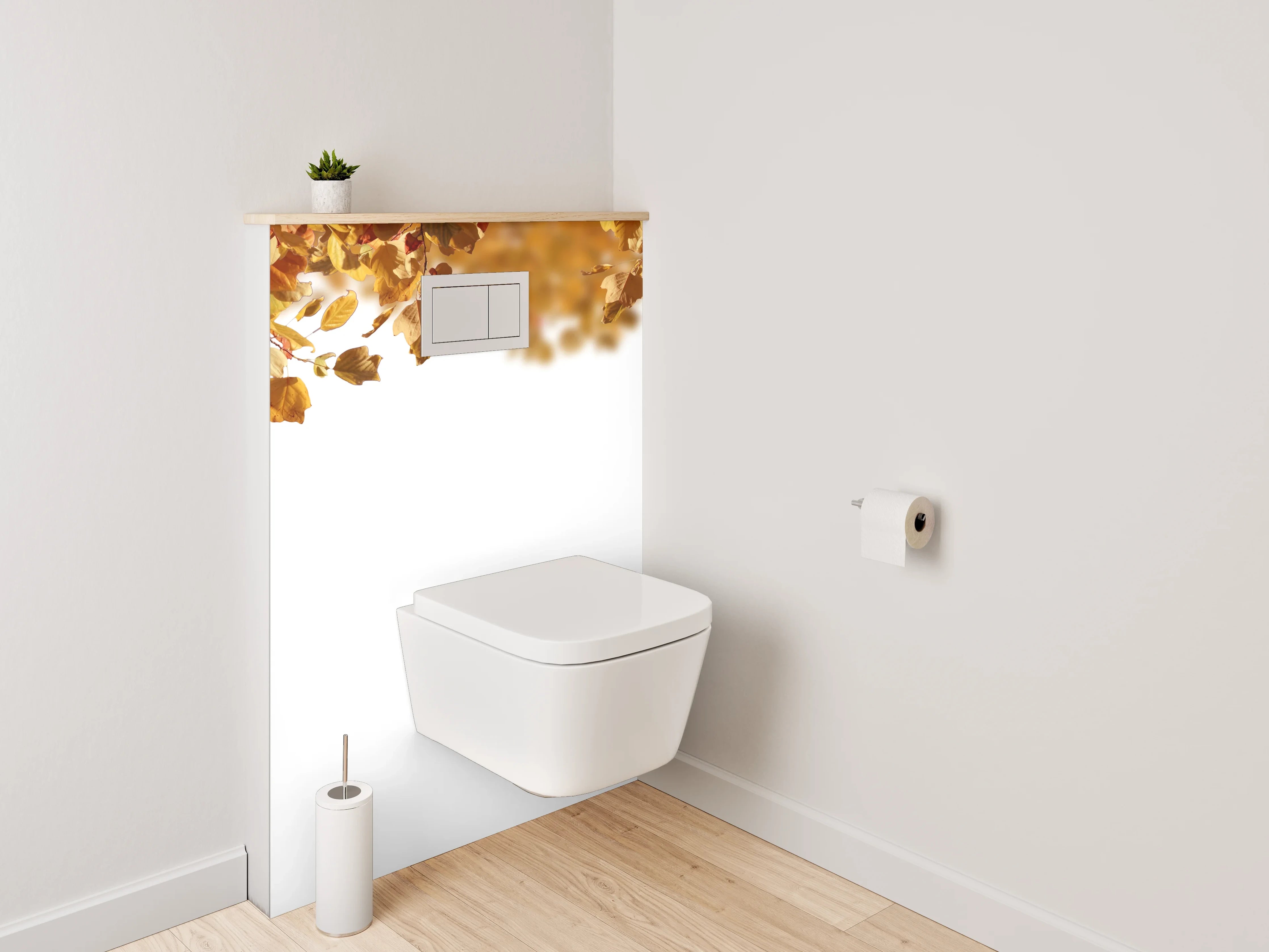 WC-Rückwand - Herbstliche Blätterdecke