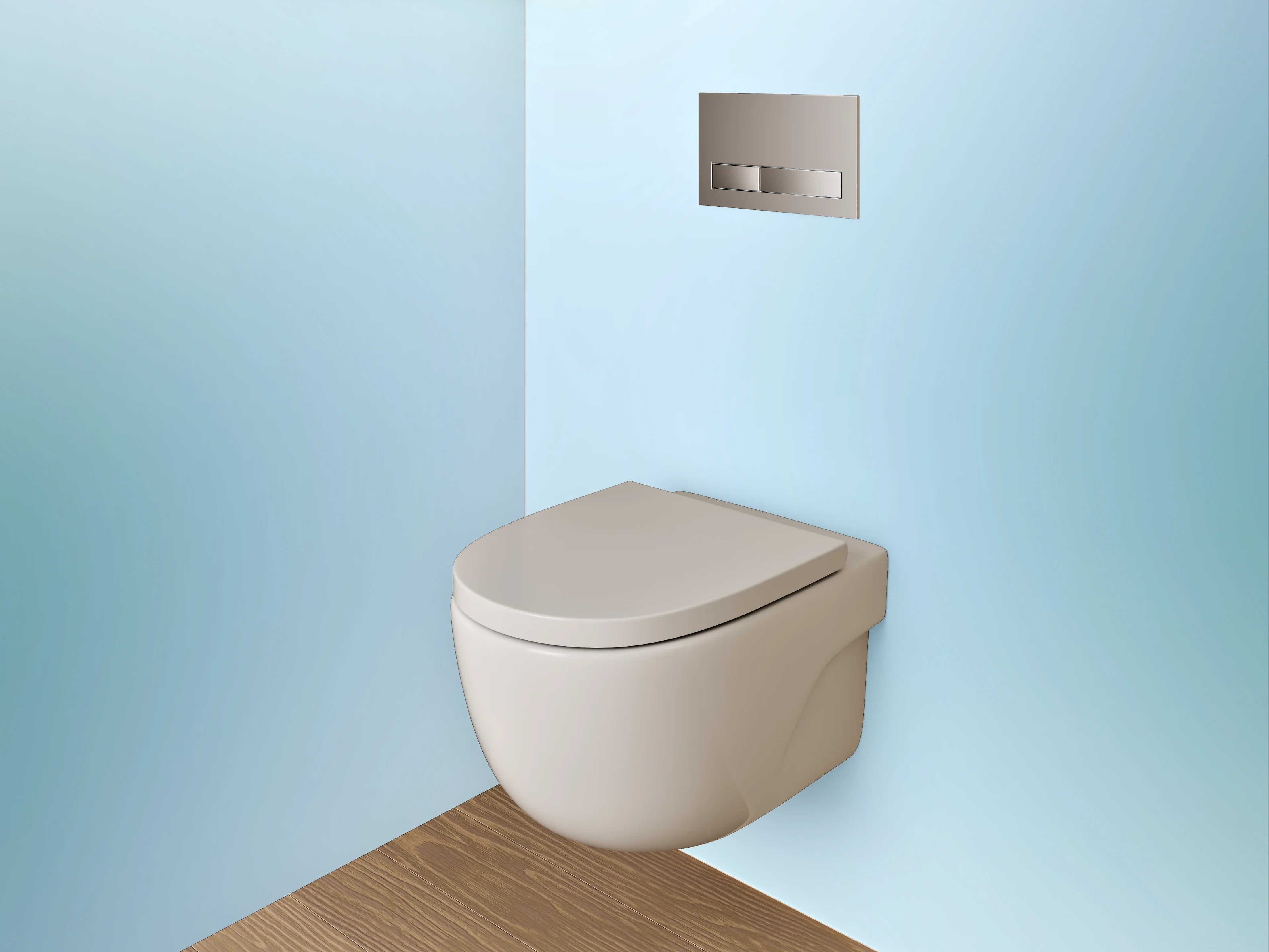 WC-Rückwand - Himmel in sanften Blautönen
