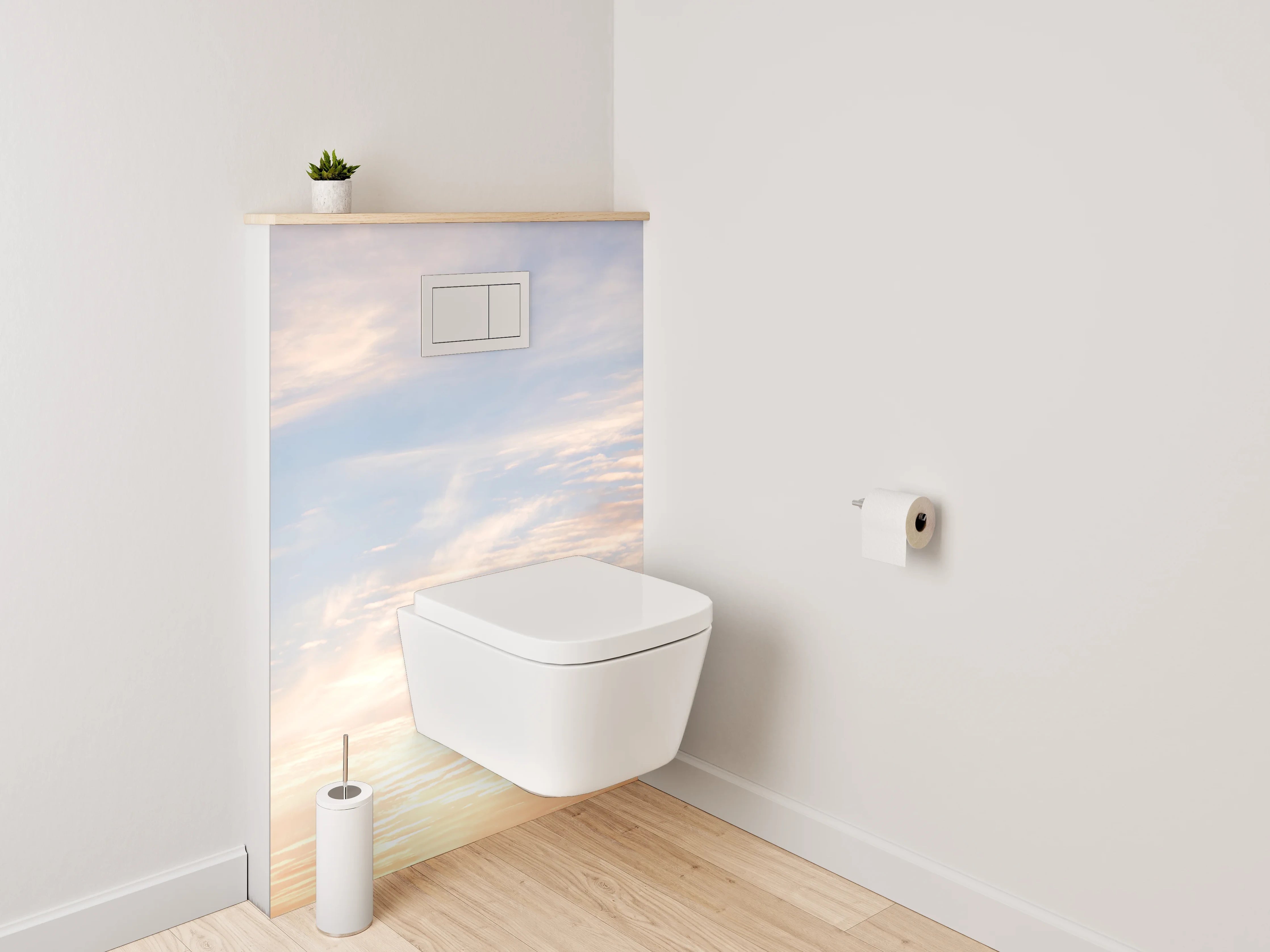 WC-Rückwand - Himmelspanorama mit Sonnenuntergang