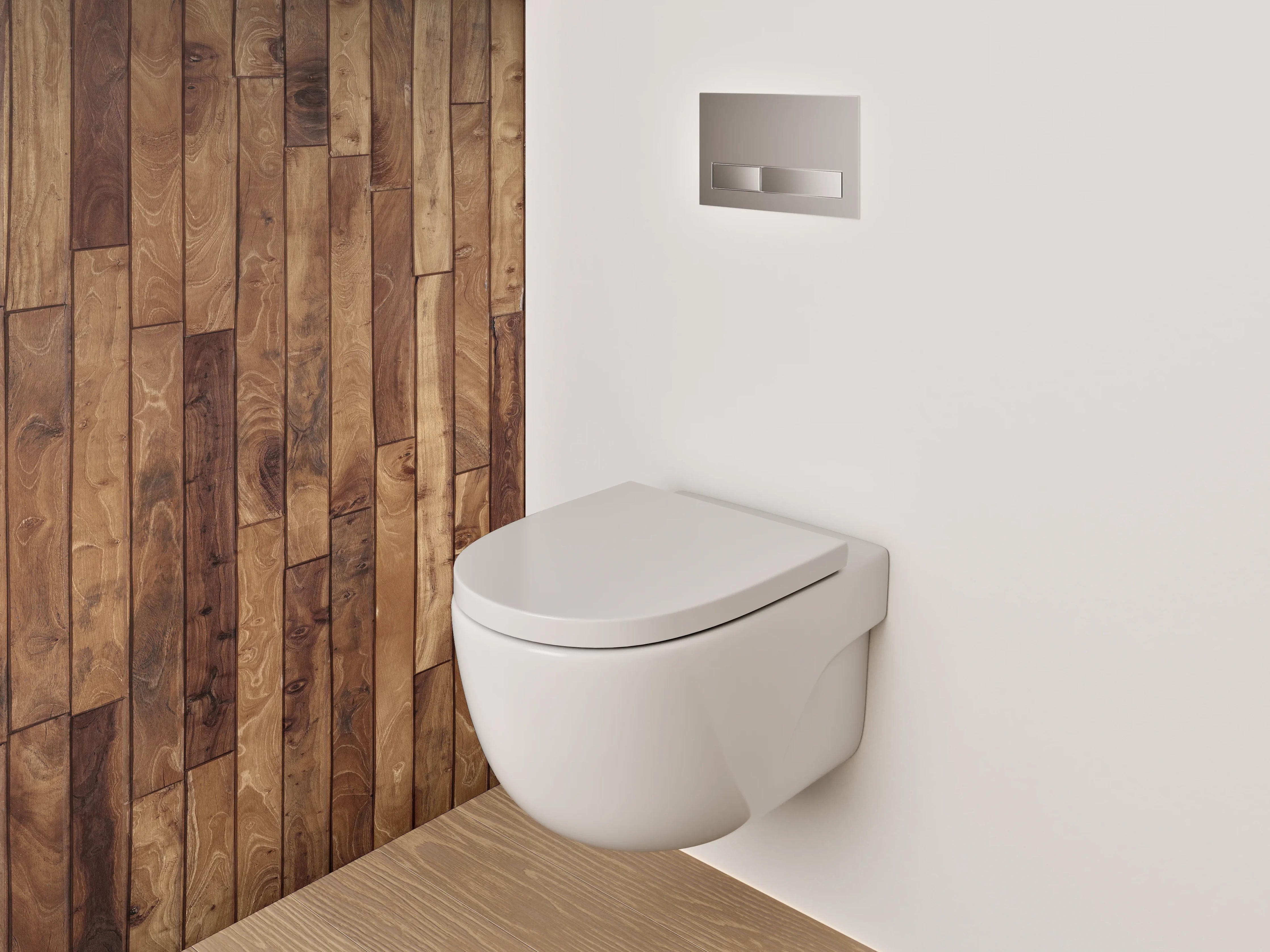 WC-Rückwand - Hochwertige Holz-Optik