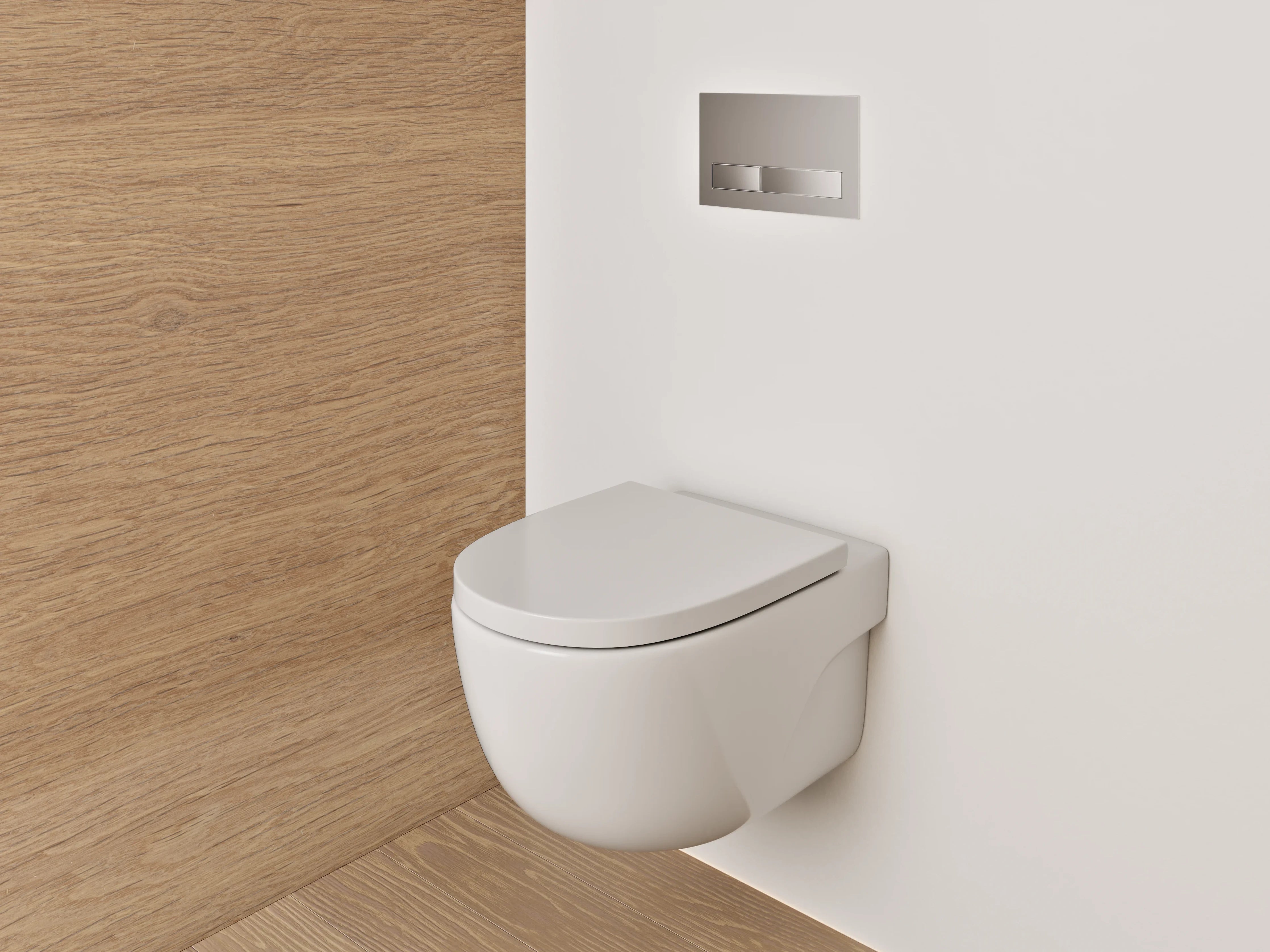 WC-Rückwand - Hochwertiges Holz-Textur Design