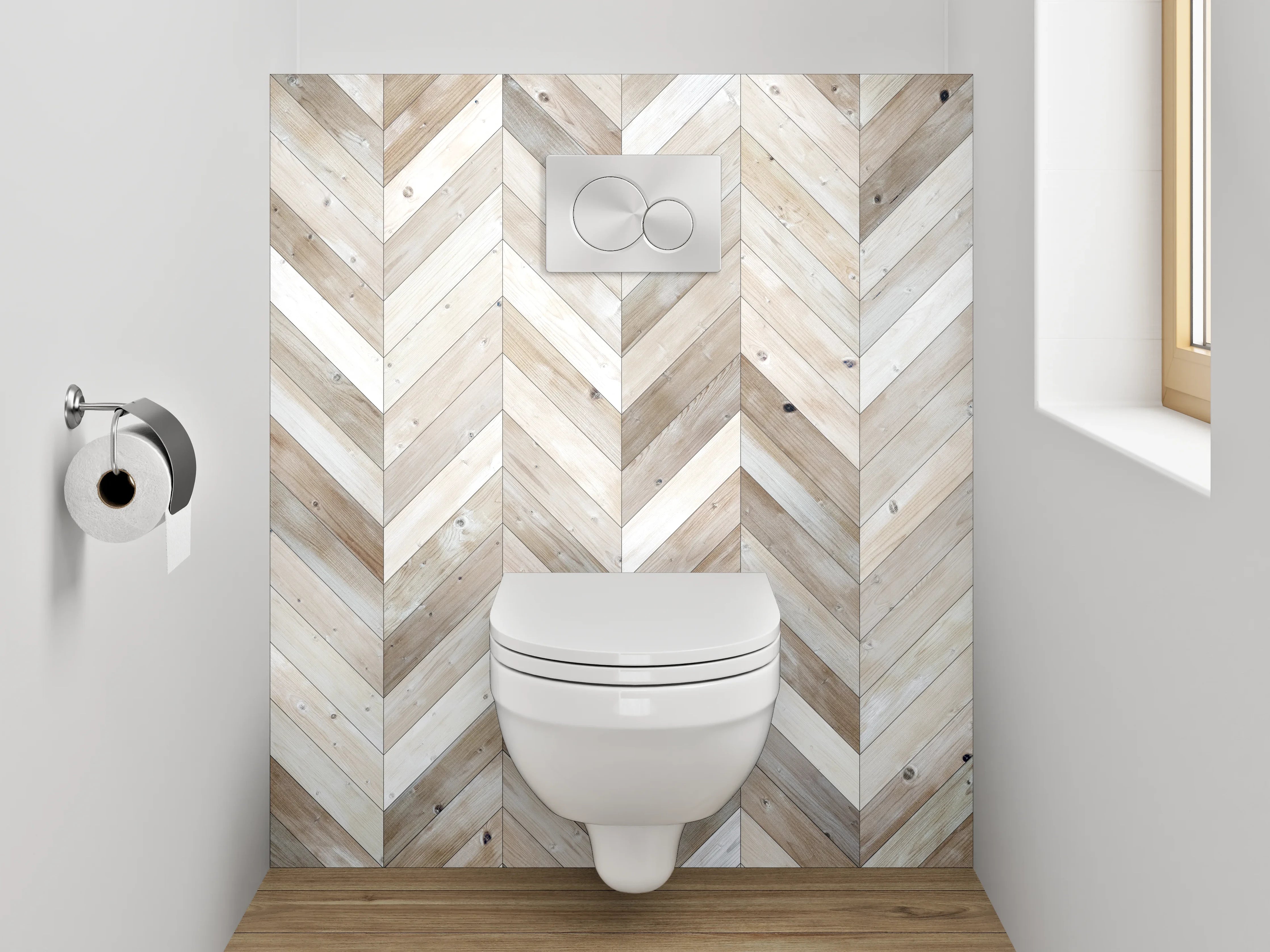 WC-Rückwand - Hochwertiges Holzdesign mit Naturär-Charme