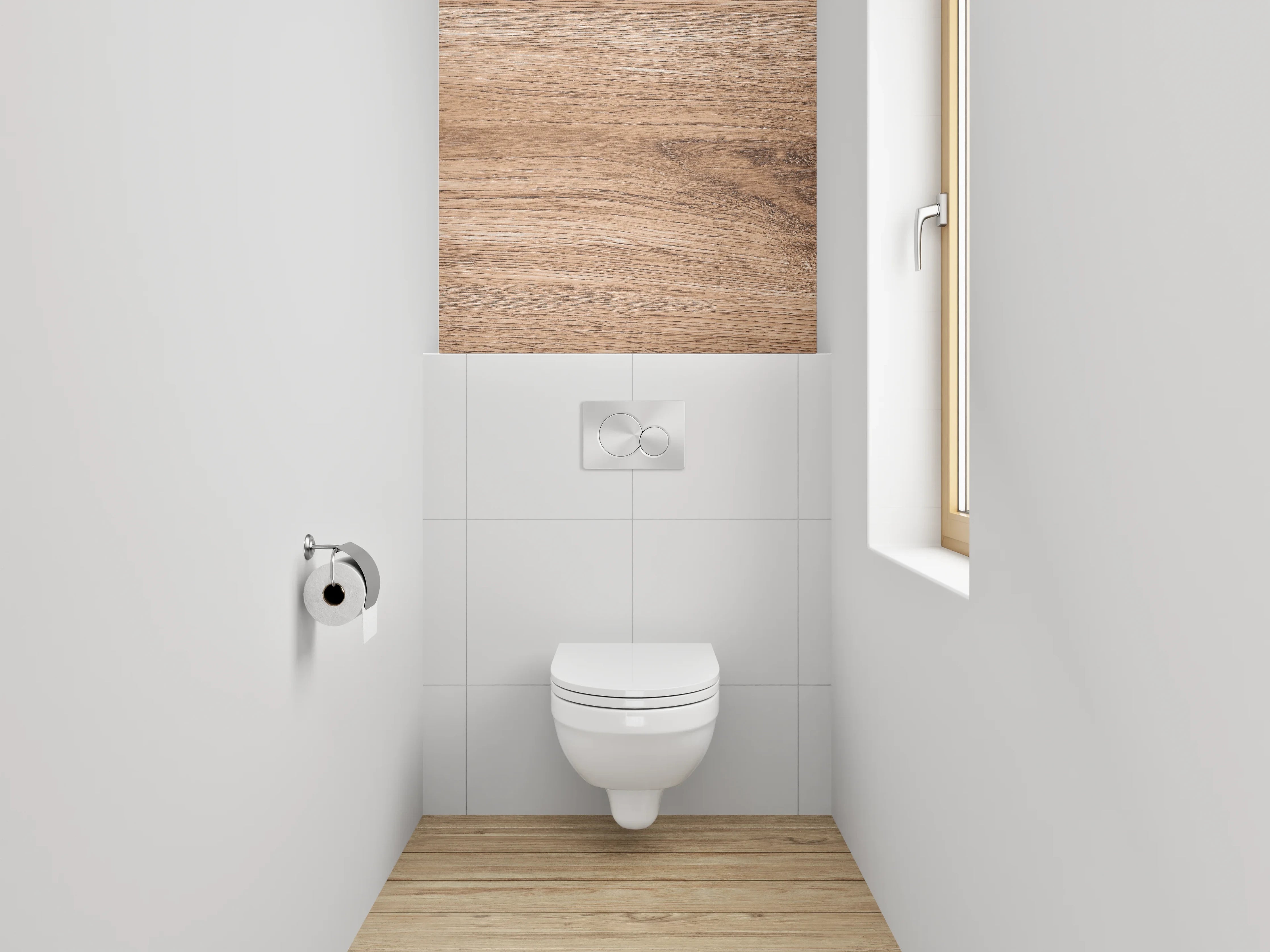 WC-Rückwand - Hölzerne Oberfläche mit natürlicher Maserung