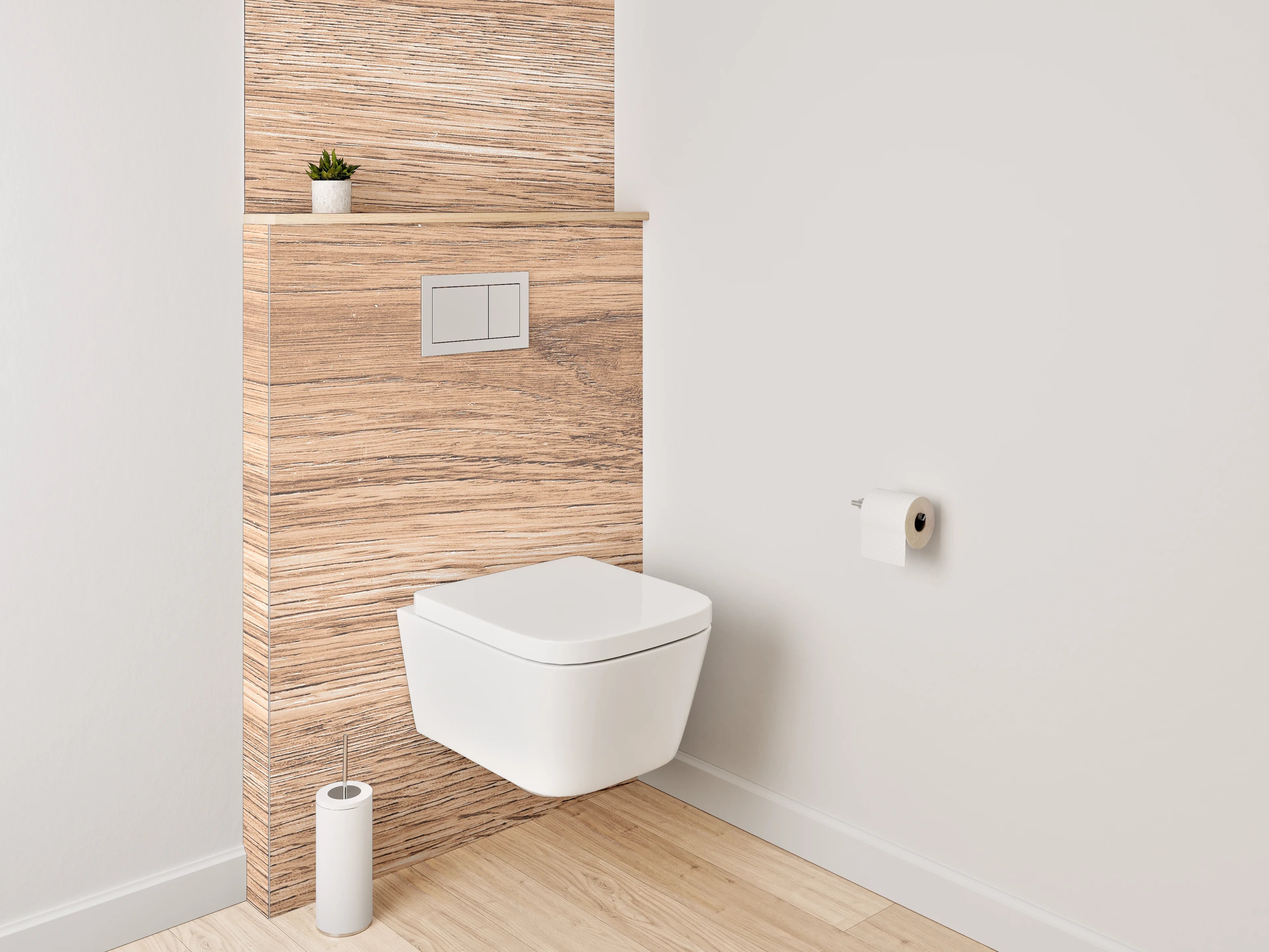 WC-Rückwand - Hölzerne Oberfläche mit natürlicher Maserung