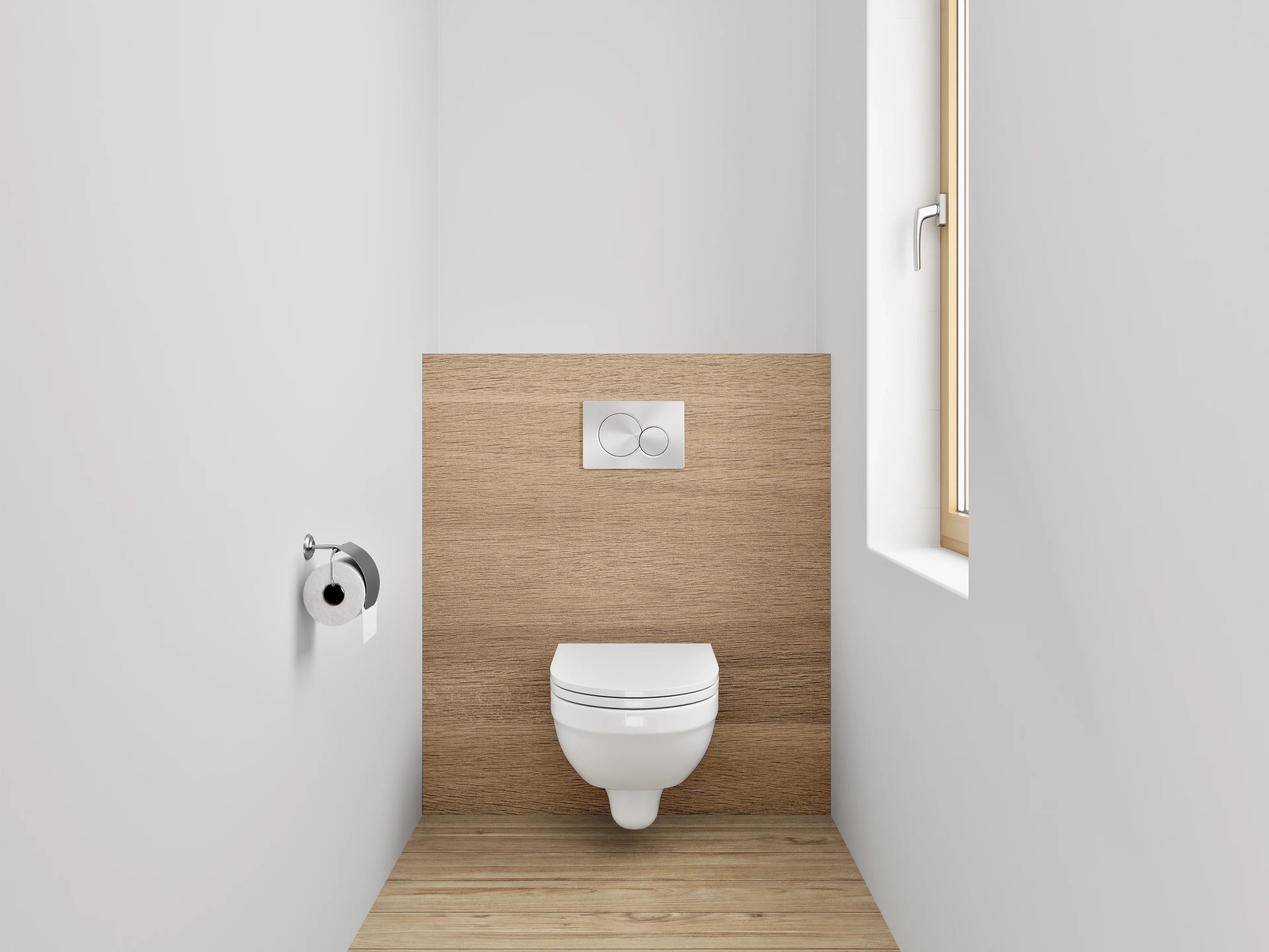 WC-Rückwand - Holzoptik Braun Dekorplatte