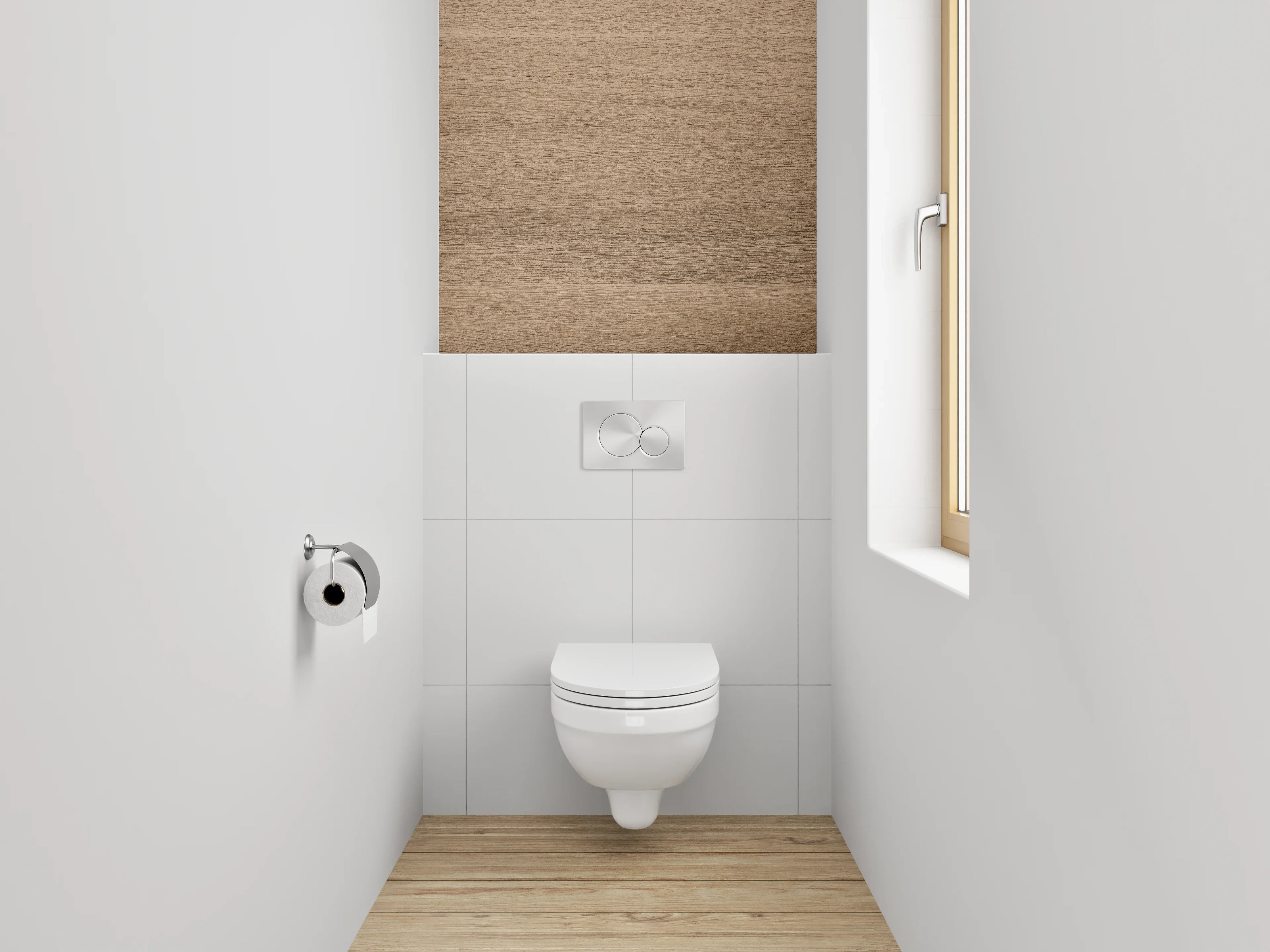 WC-Rückwand - Holzoptik Braun Dekorplatte