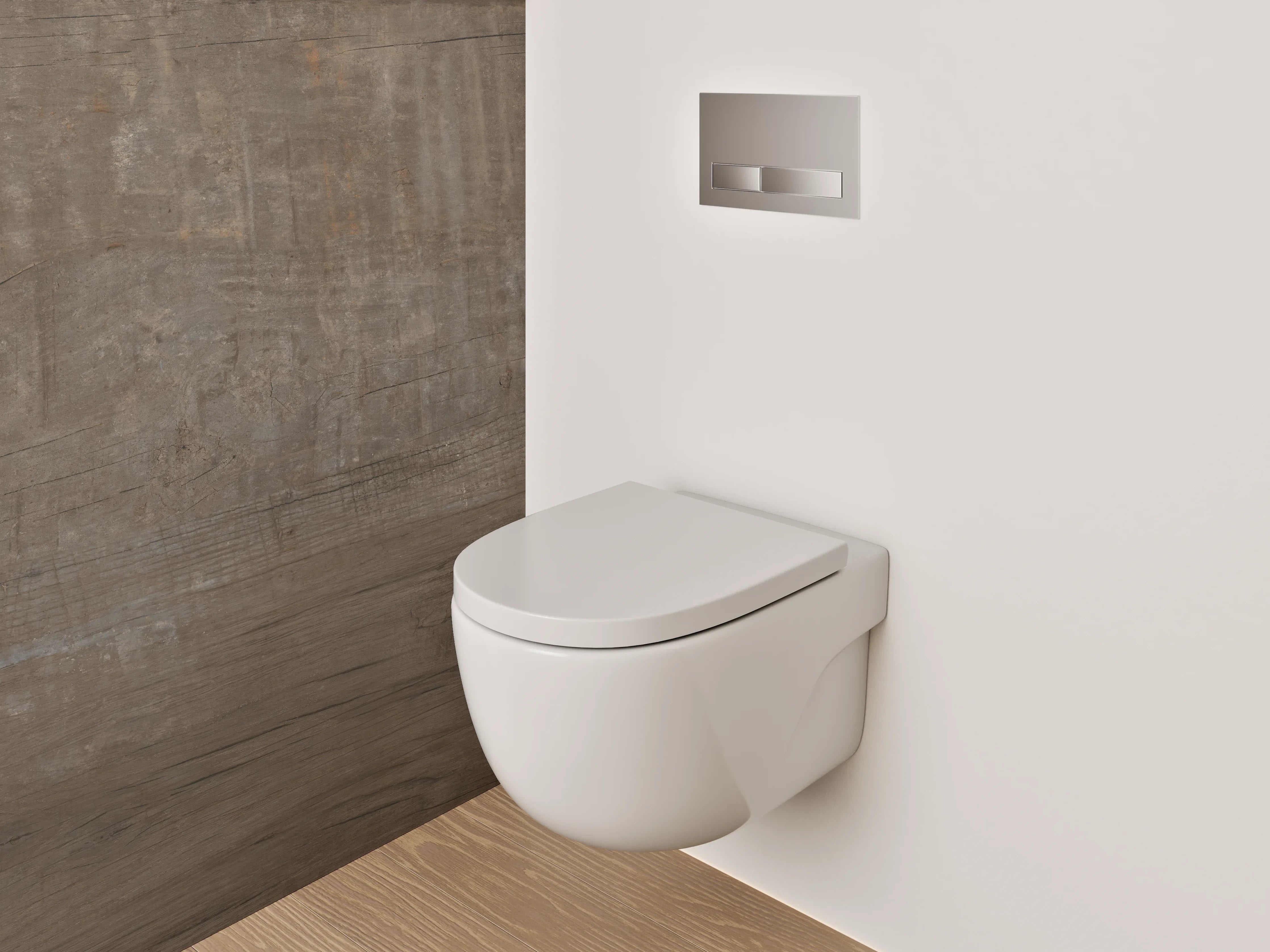 WC-Rückwand - Holzoptik Braun Fliesen