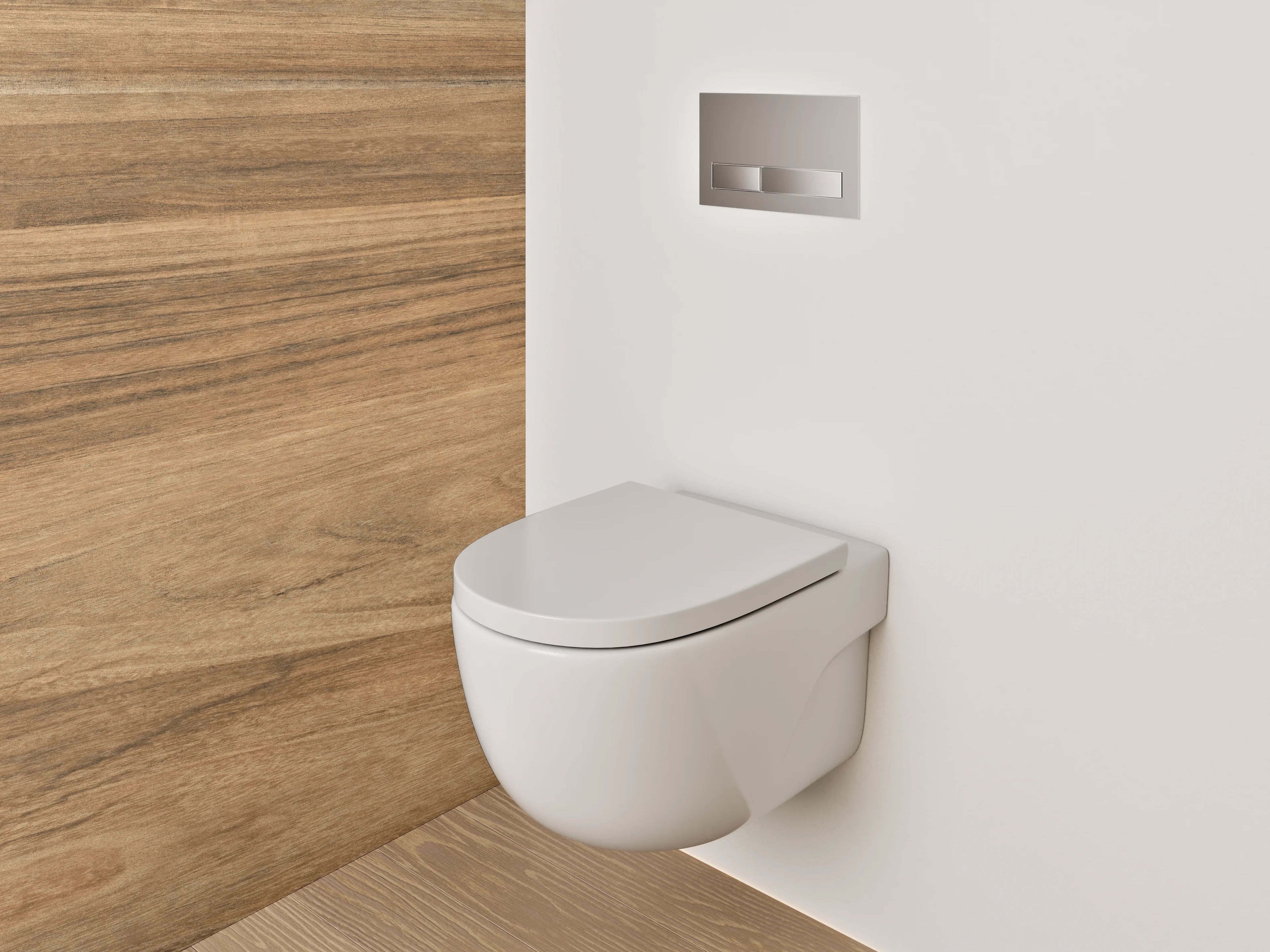 WC-Rückwand - Holzoptik Fliese Braun Natur