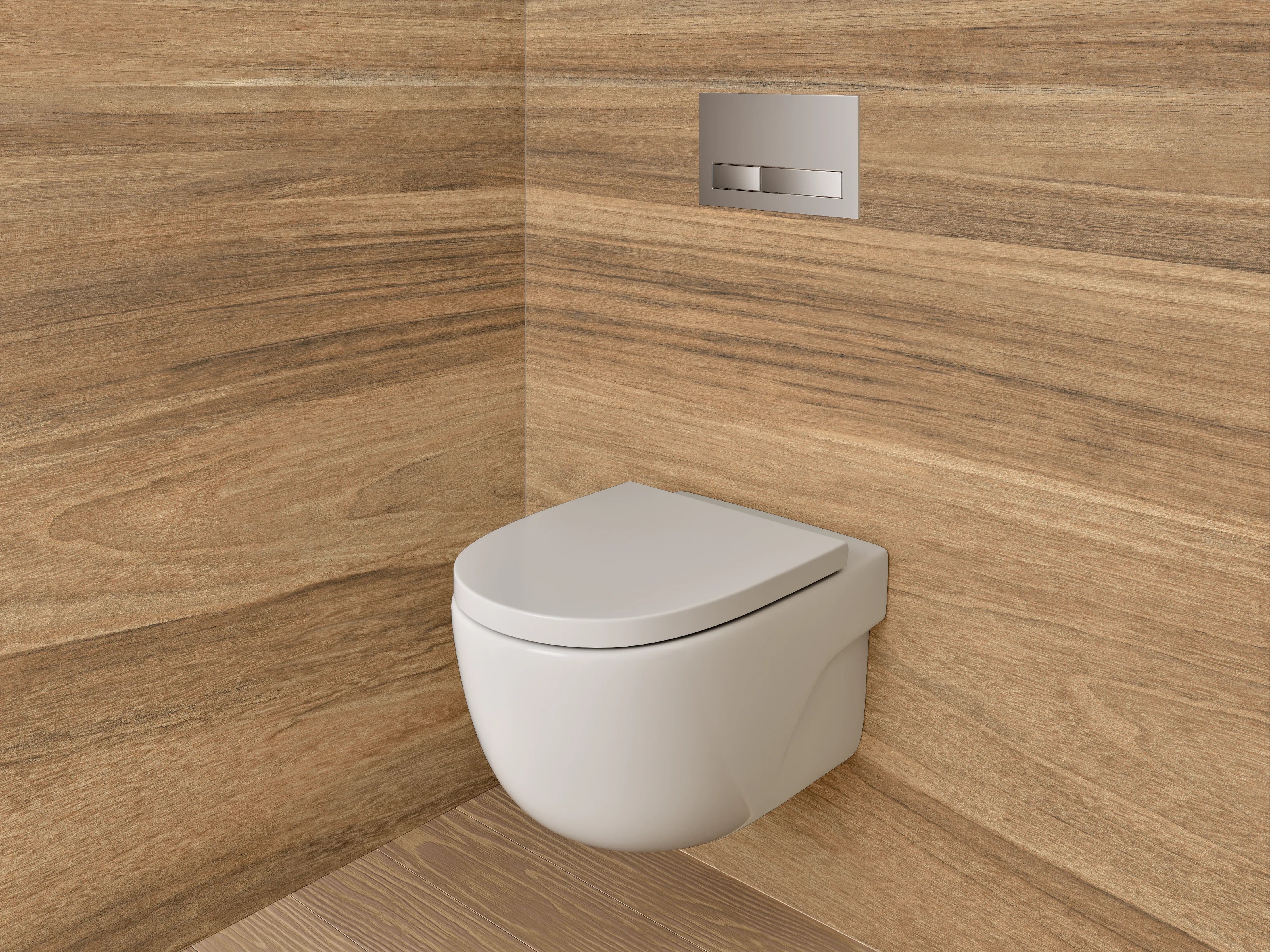 WC-Rückwand - Holzoptik Fliese Braun Natur