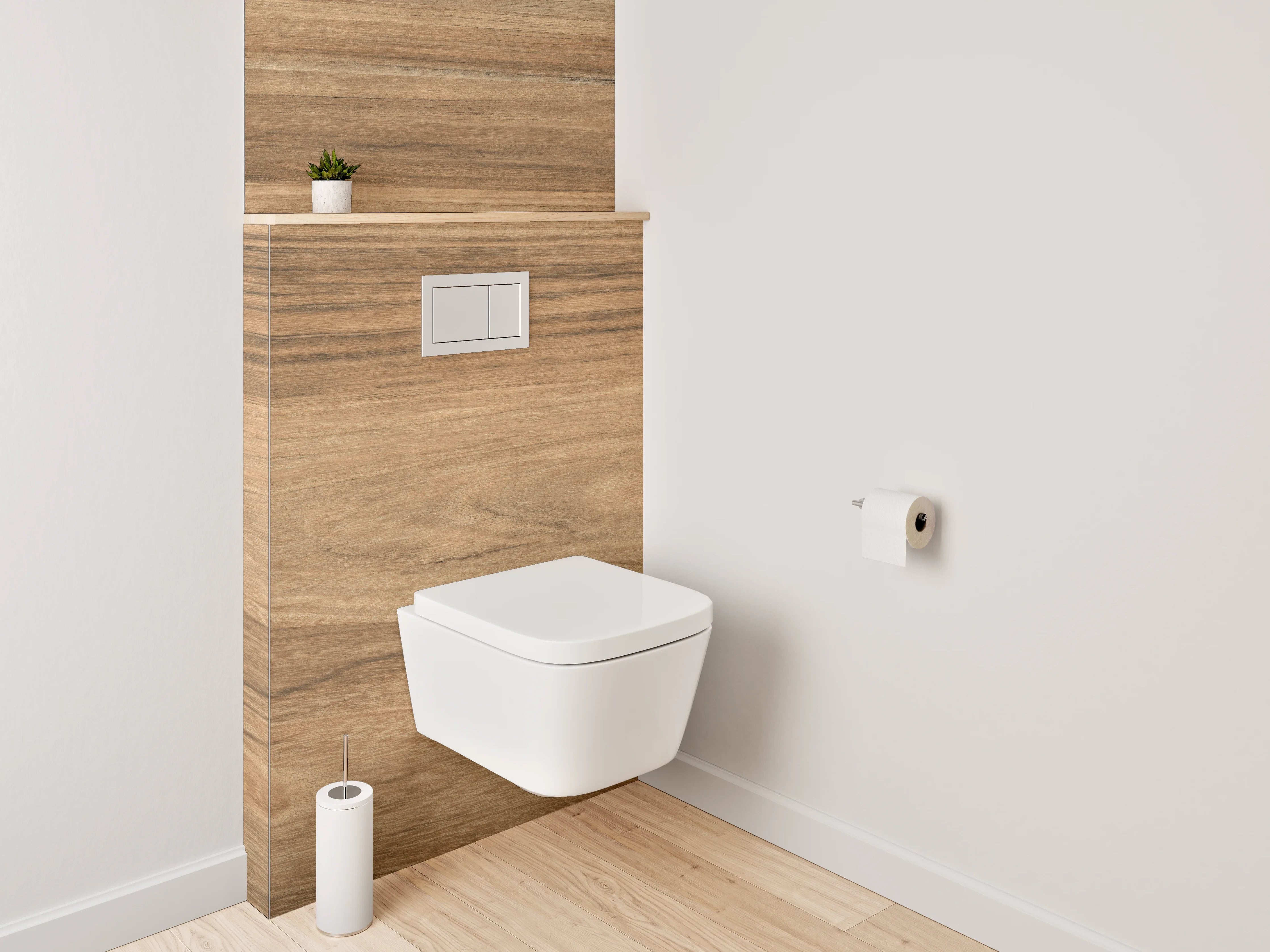 WC-Rückwand - Holzoptik Fliese Braun Natur