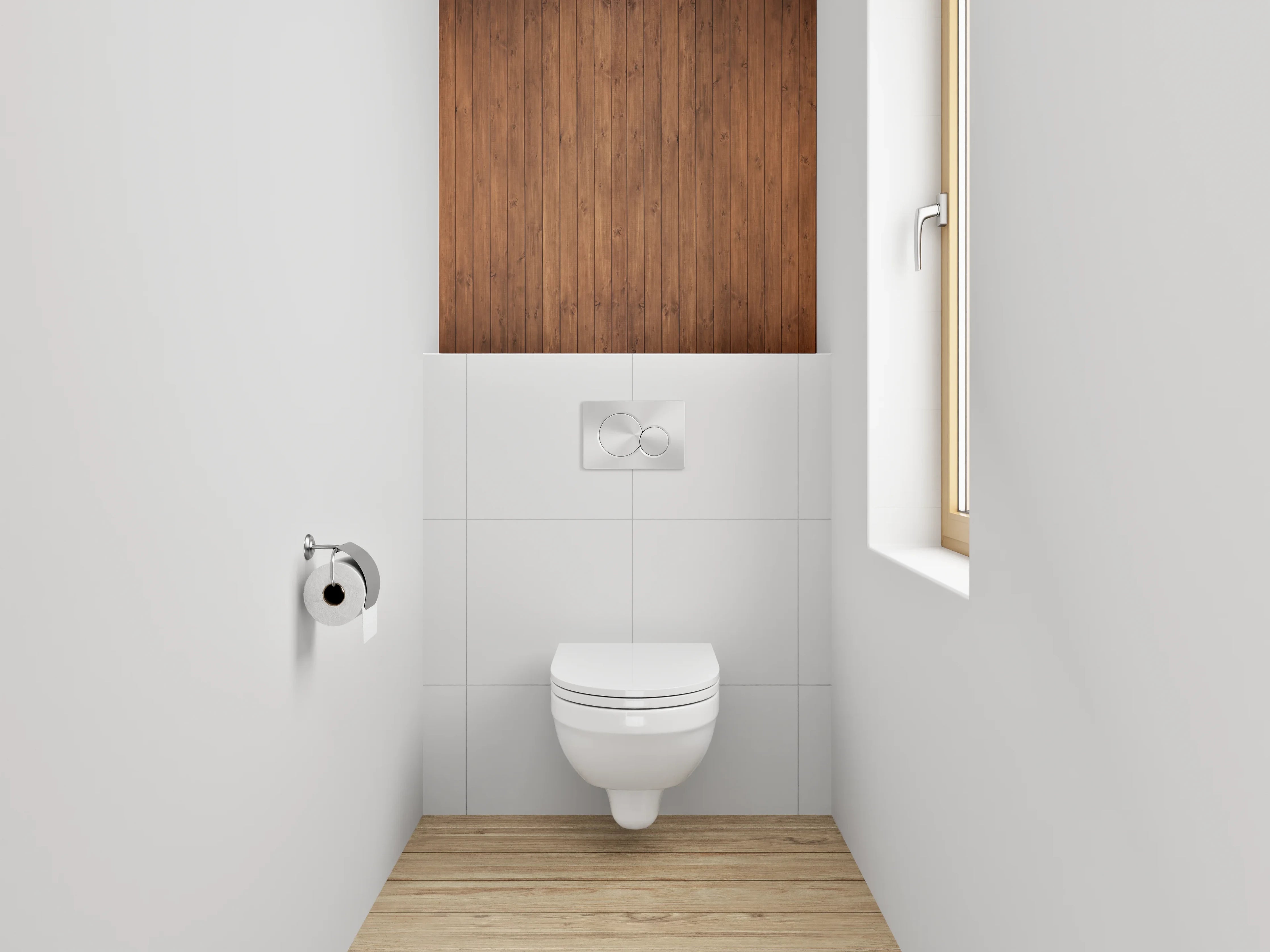 WC-Rückwand - Holzoptik braun Wandverkleidung