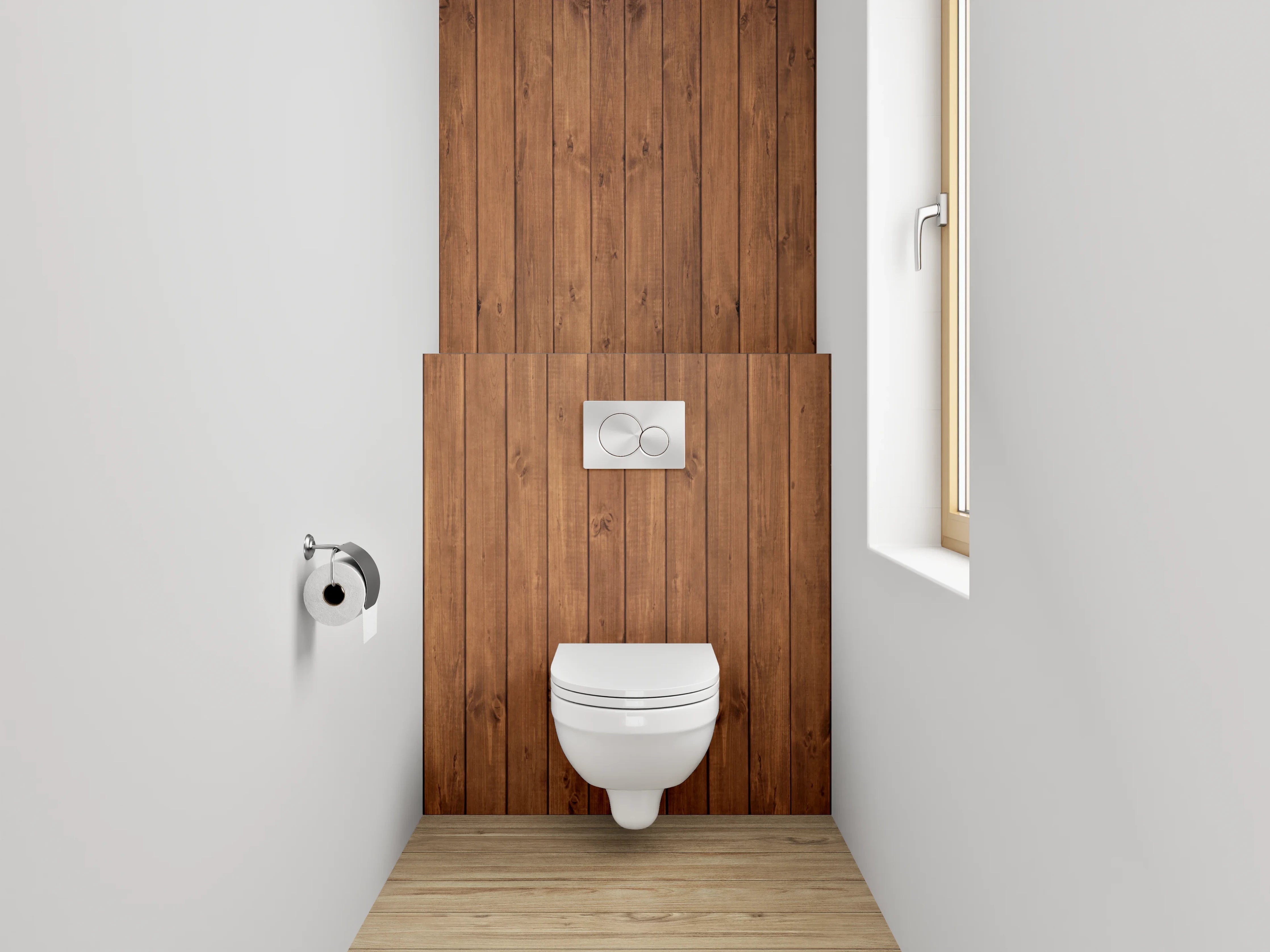 WC-Rückwand - Holzoptik braun Wandverkleidung