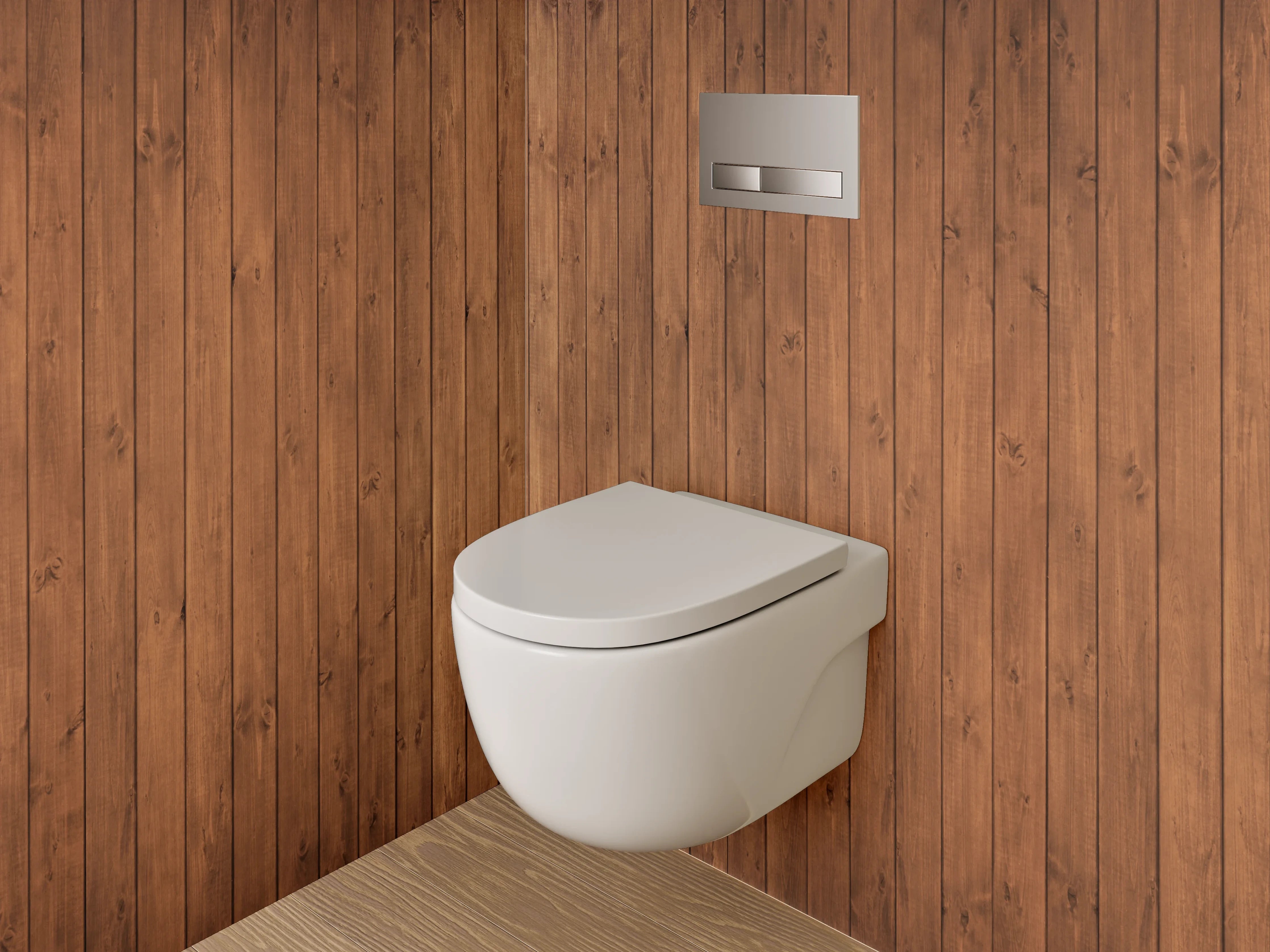 WC-Rückwand - Holzoptik braun Wandverkleidung