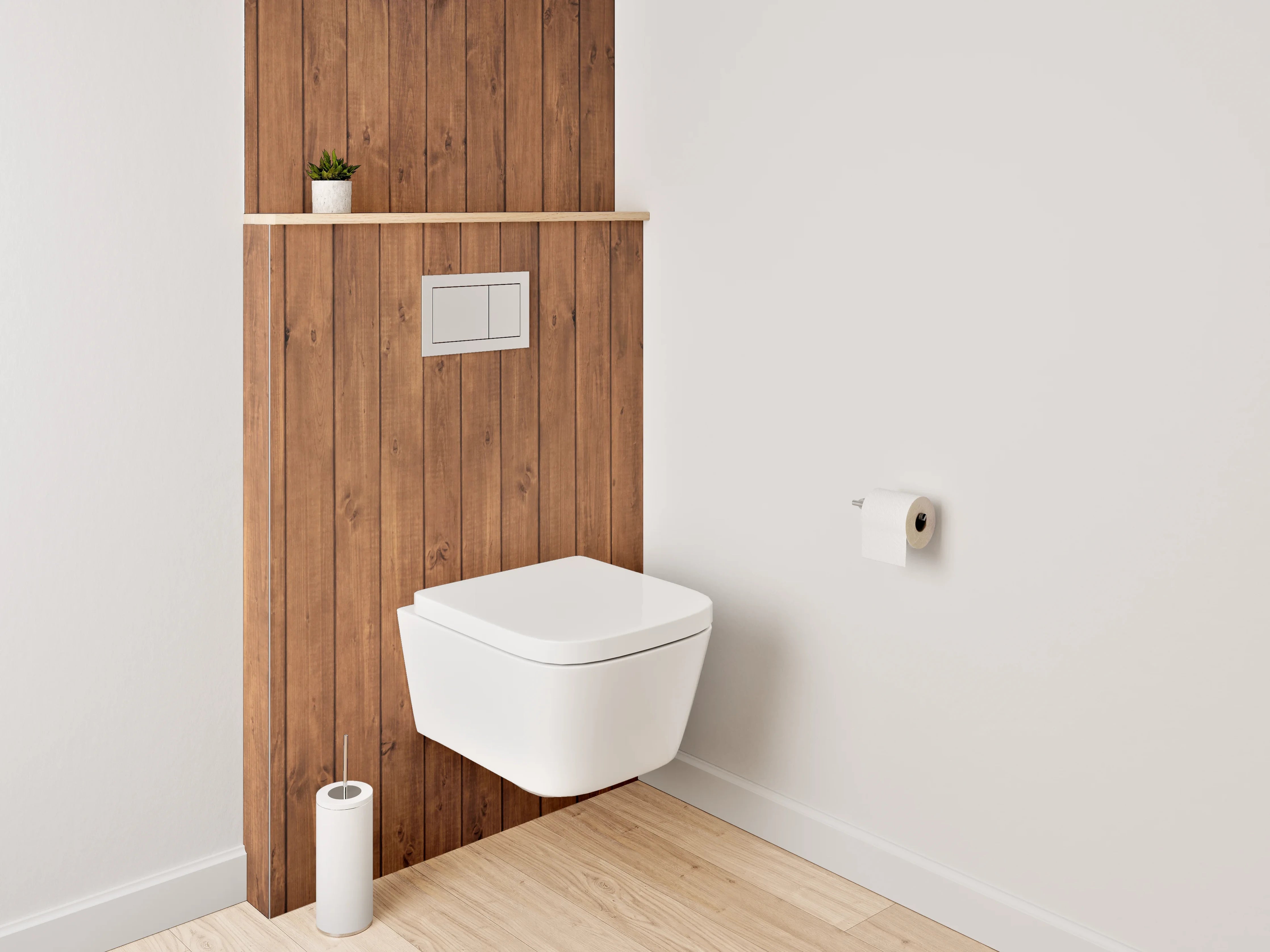 WC-Rückwand - Holzoptik braun Wandverkleidung