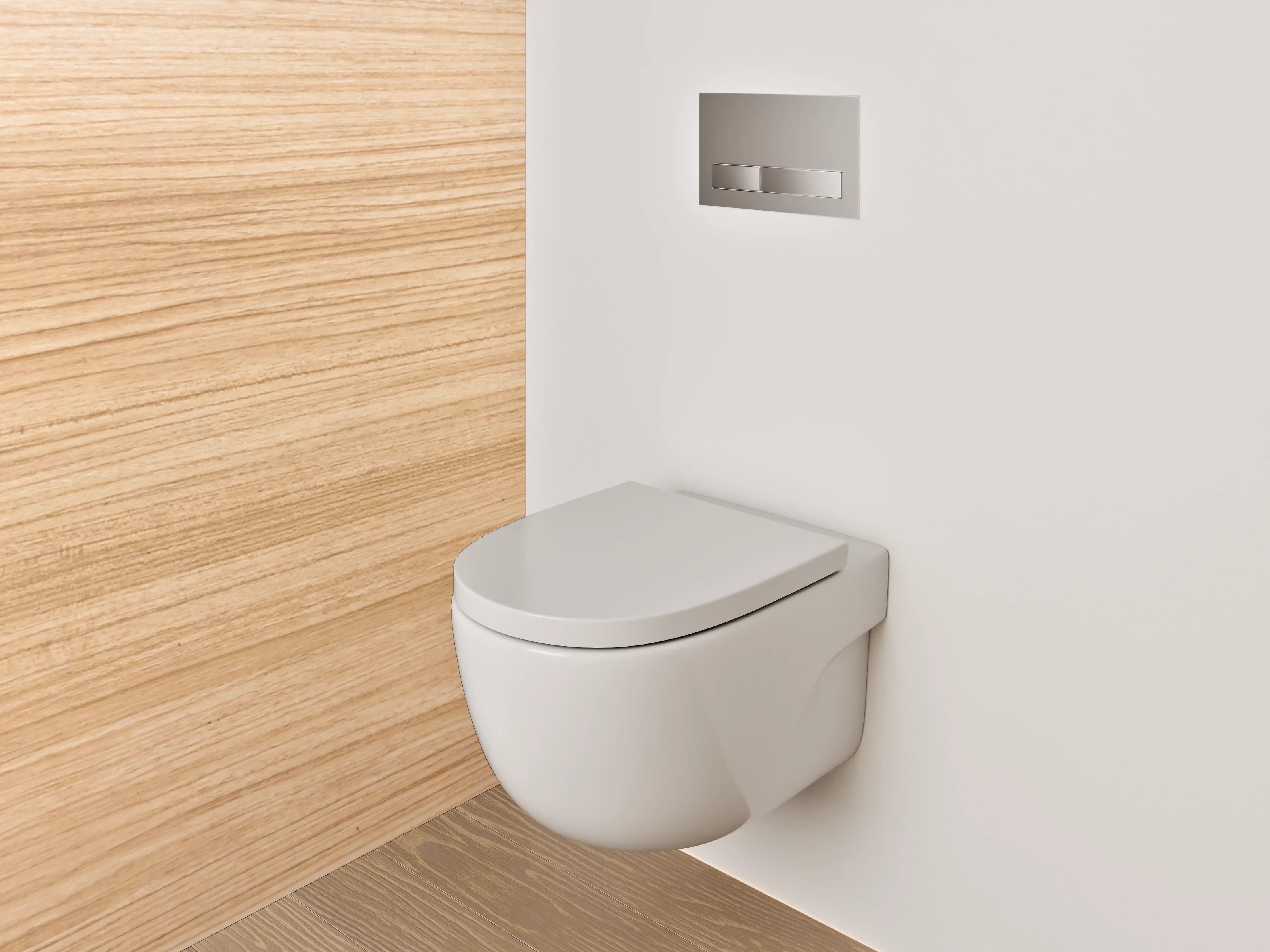WC-Rückwand - Holzoptik hell Braun Streifen