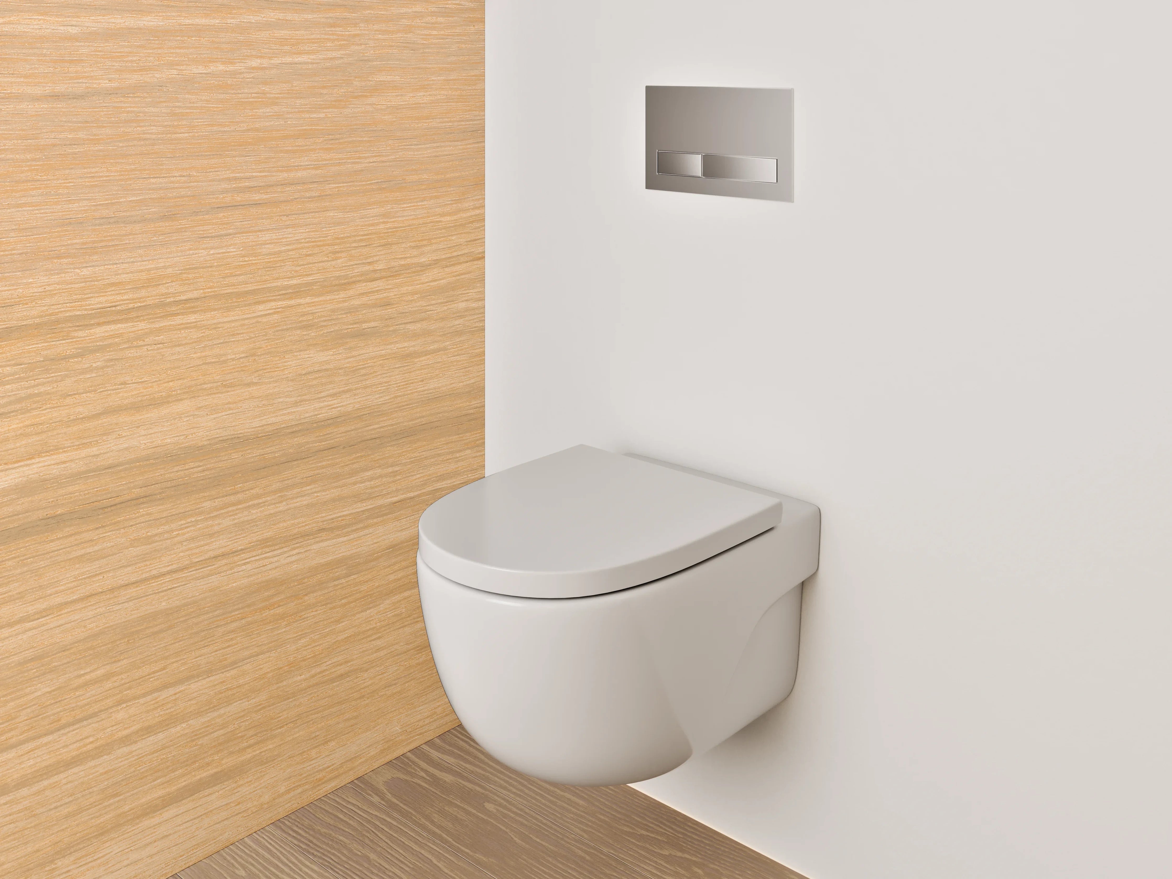 WC-Rückwand - Holzoptik hell – Natürliches Design