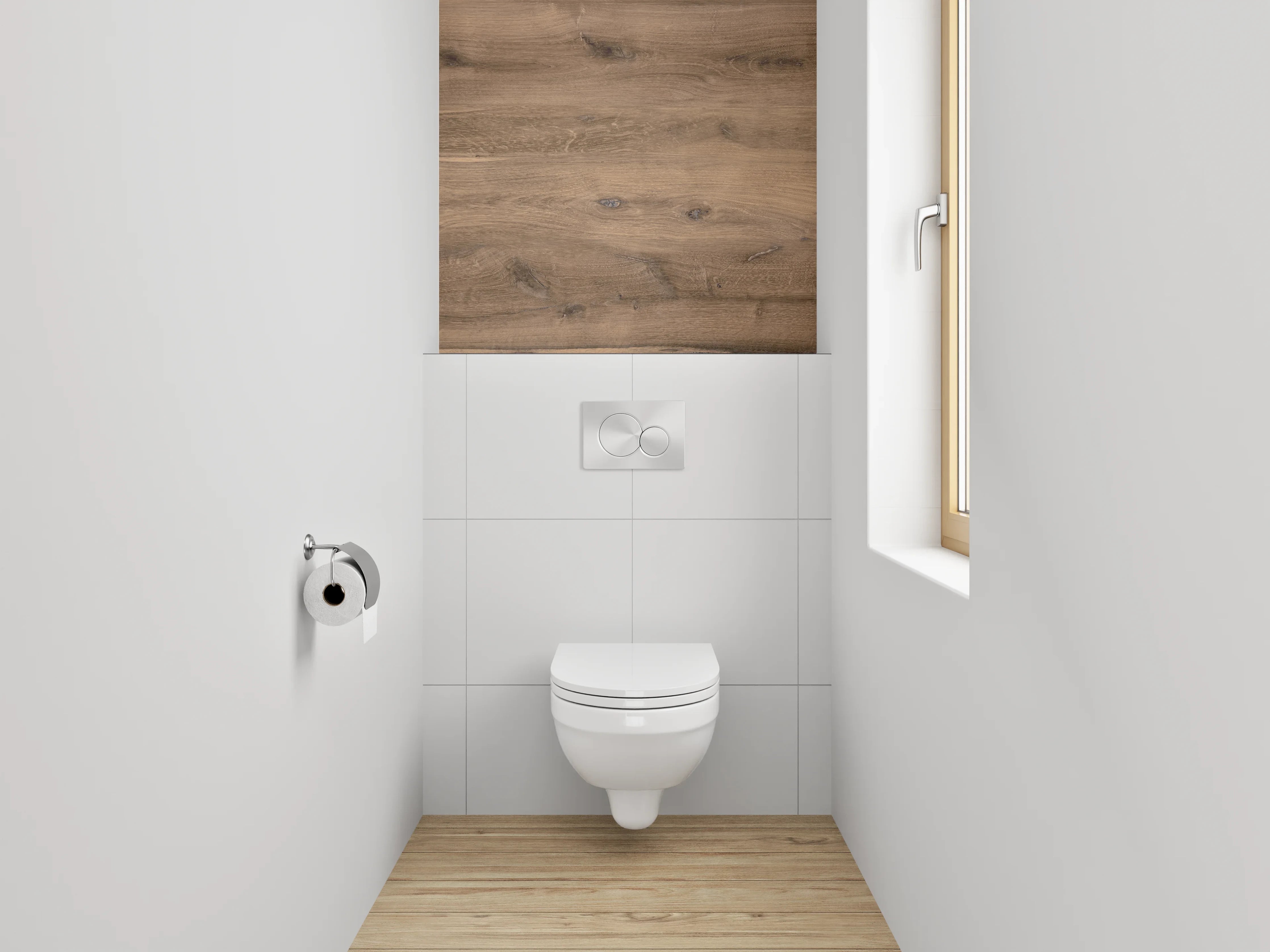 WC-Rückwand - Holztisch-Oberfläche mit natürlicher Maserung