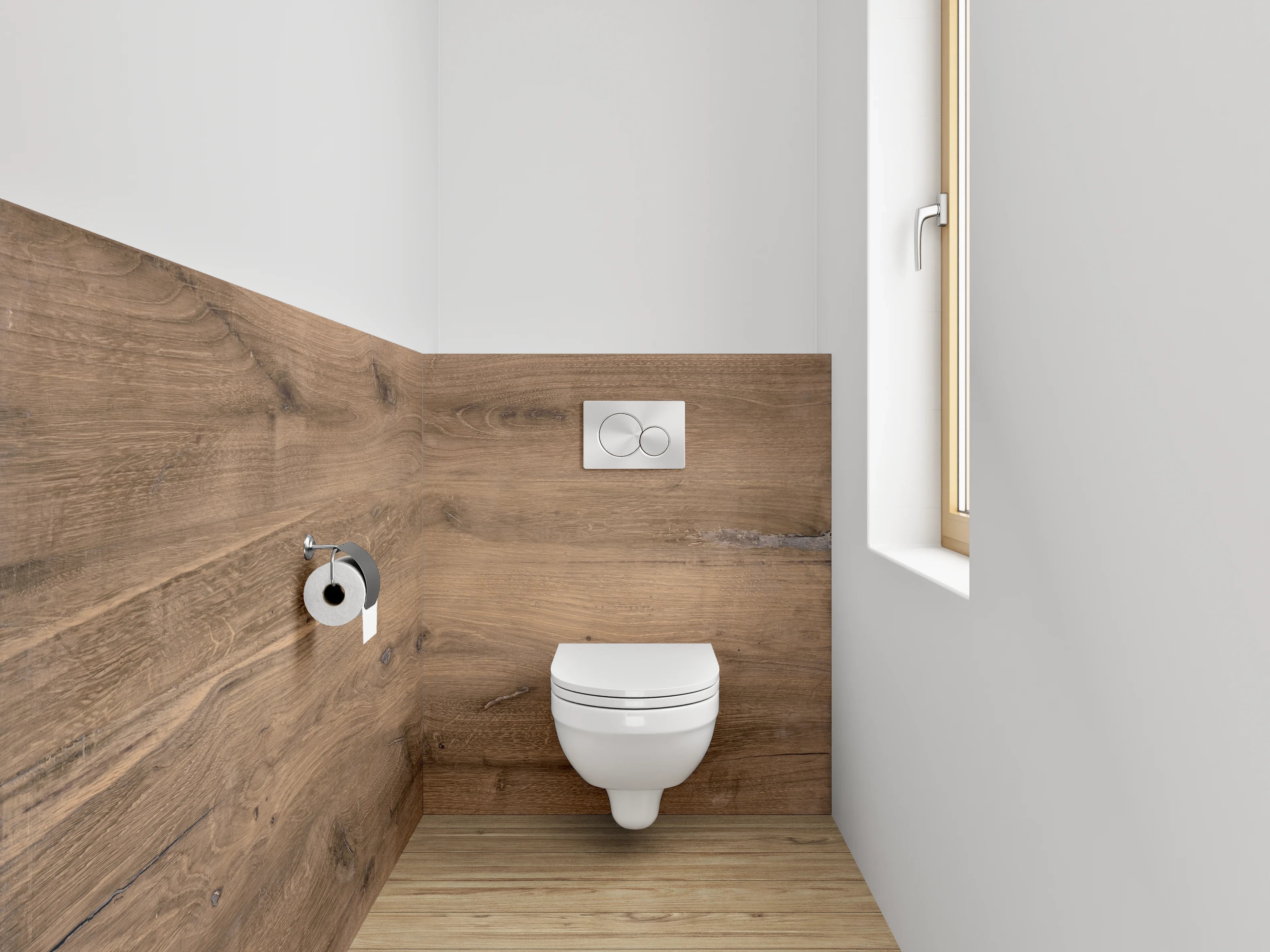 WC-Rückwand - Holztisch-Oberfläche mit natürlicher Maserung