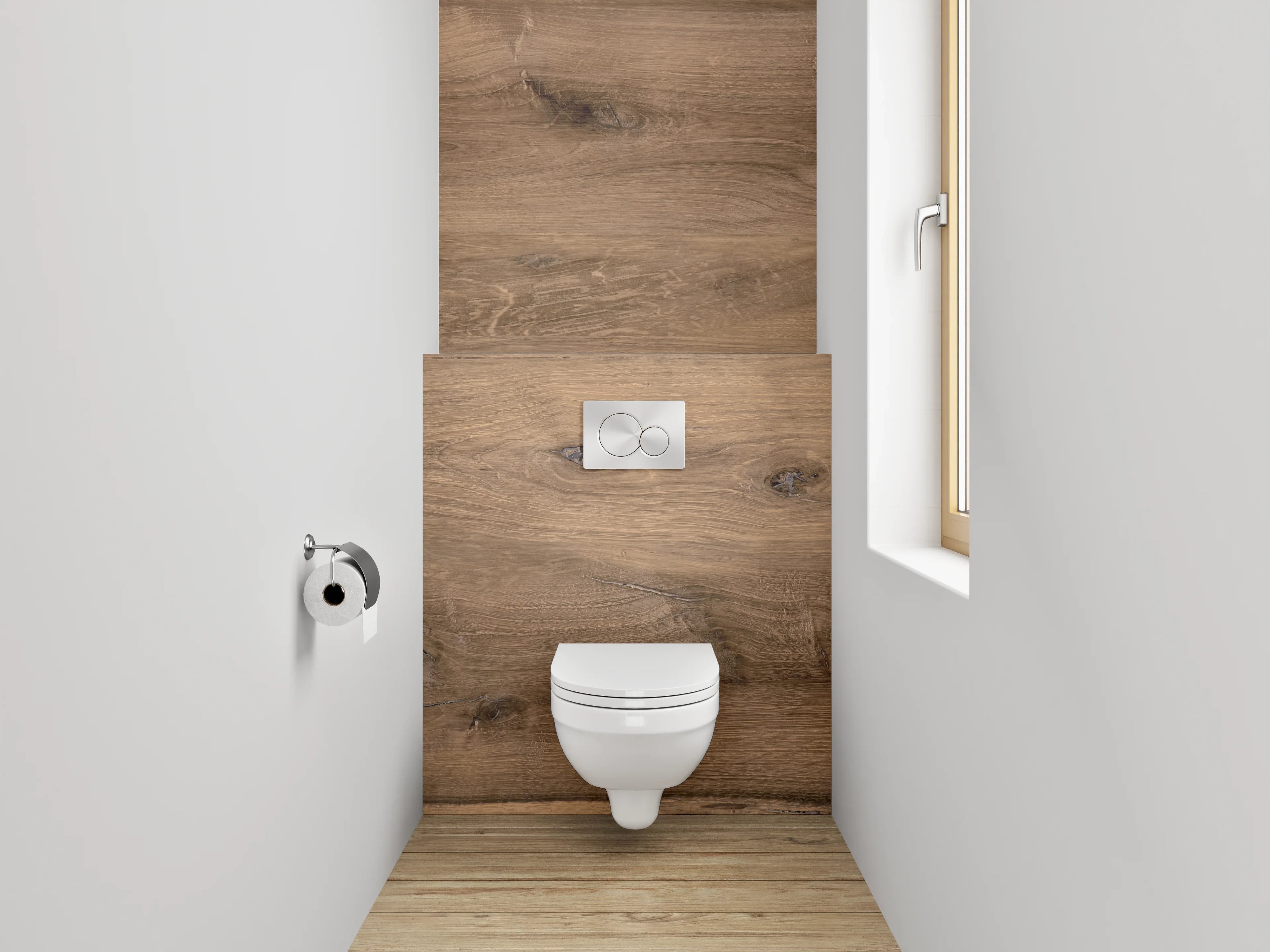 WC-Rückwand - Holztisch-Oberfläche mit natürlicher Maserung