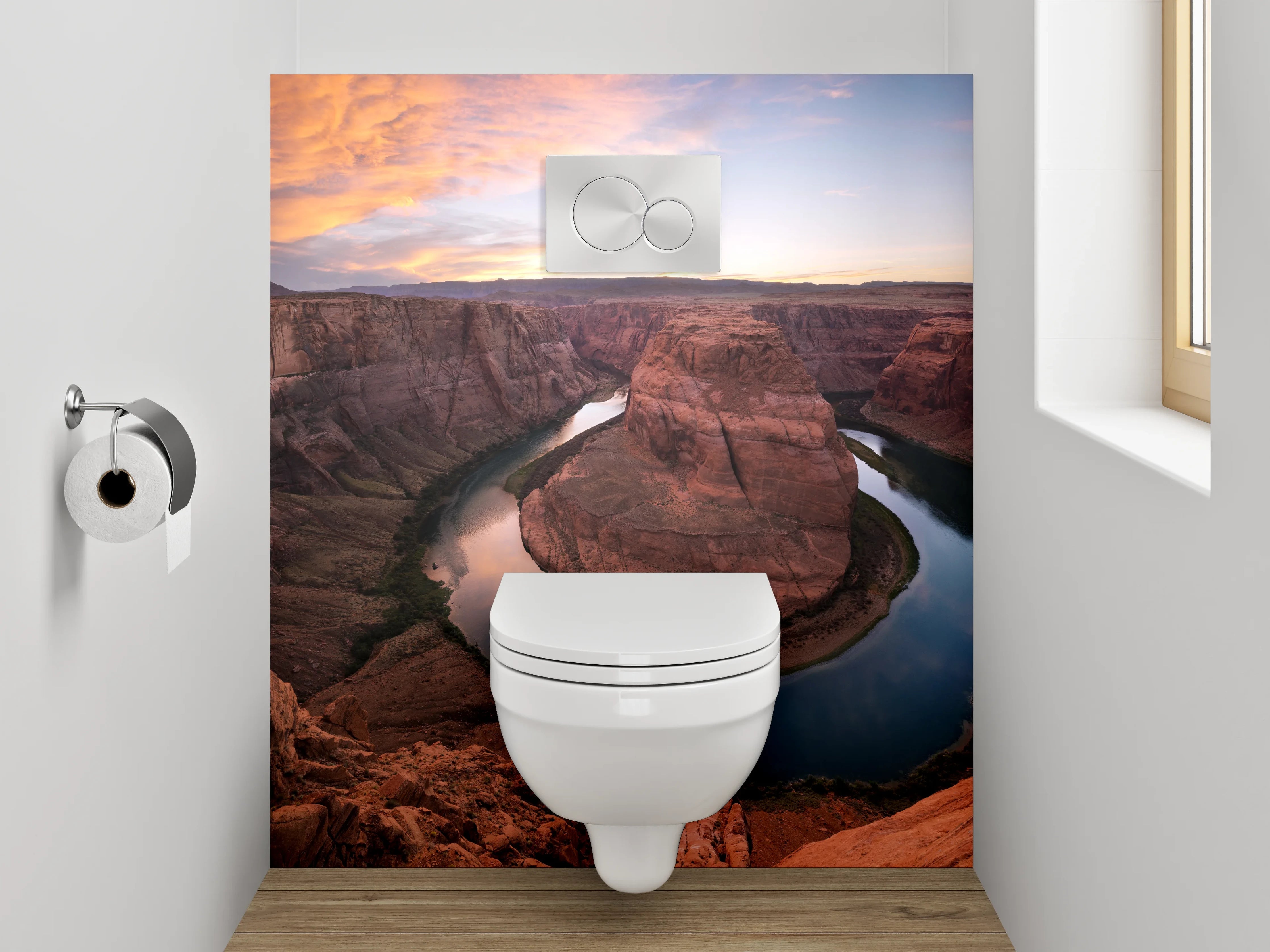 WC-Rückwand - Horseshoe Bend Flusslandschaft Sonnenuntergang