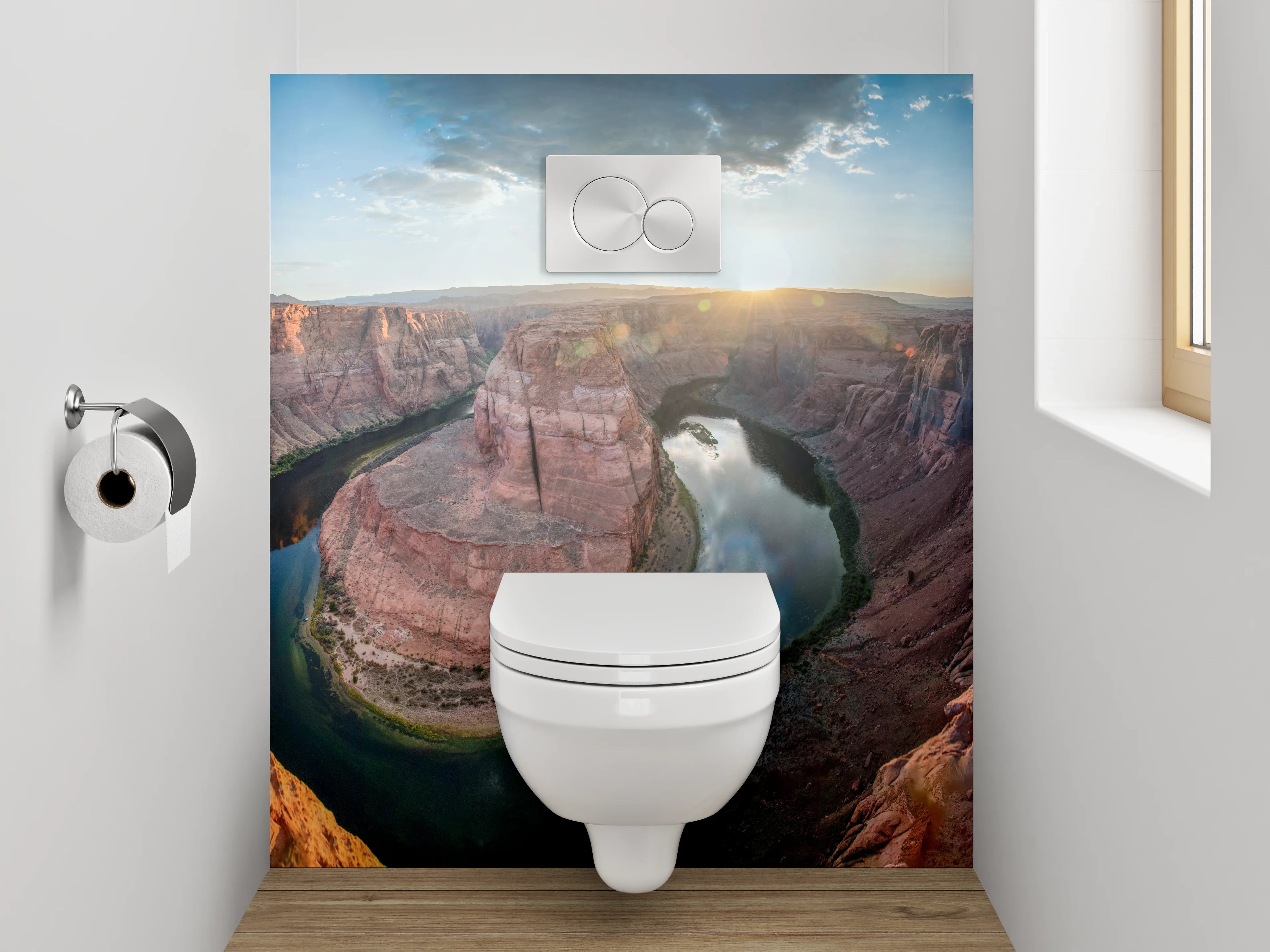 WC-Rückwand - Horseshoe Bend Panorama Sonnenaufgang