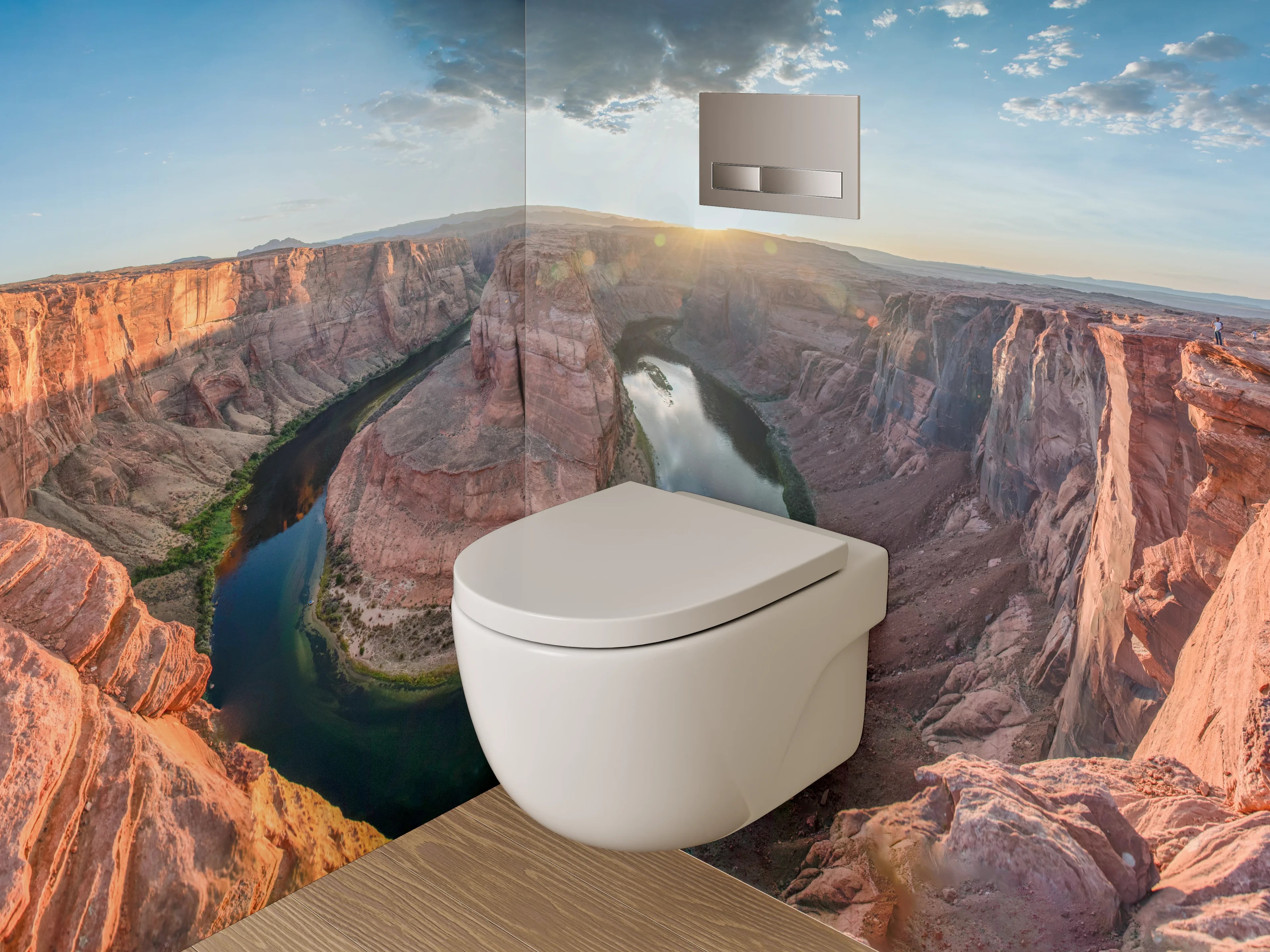 WC-Rückwand - Horseshoe Bend Panorama Sonnenaufgang