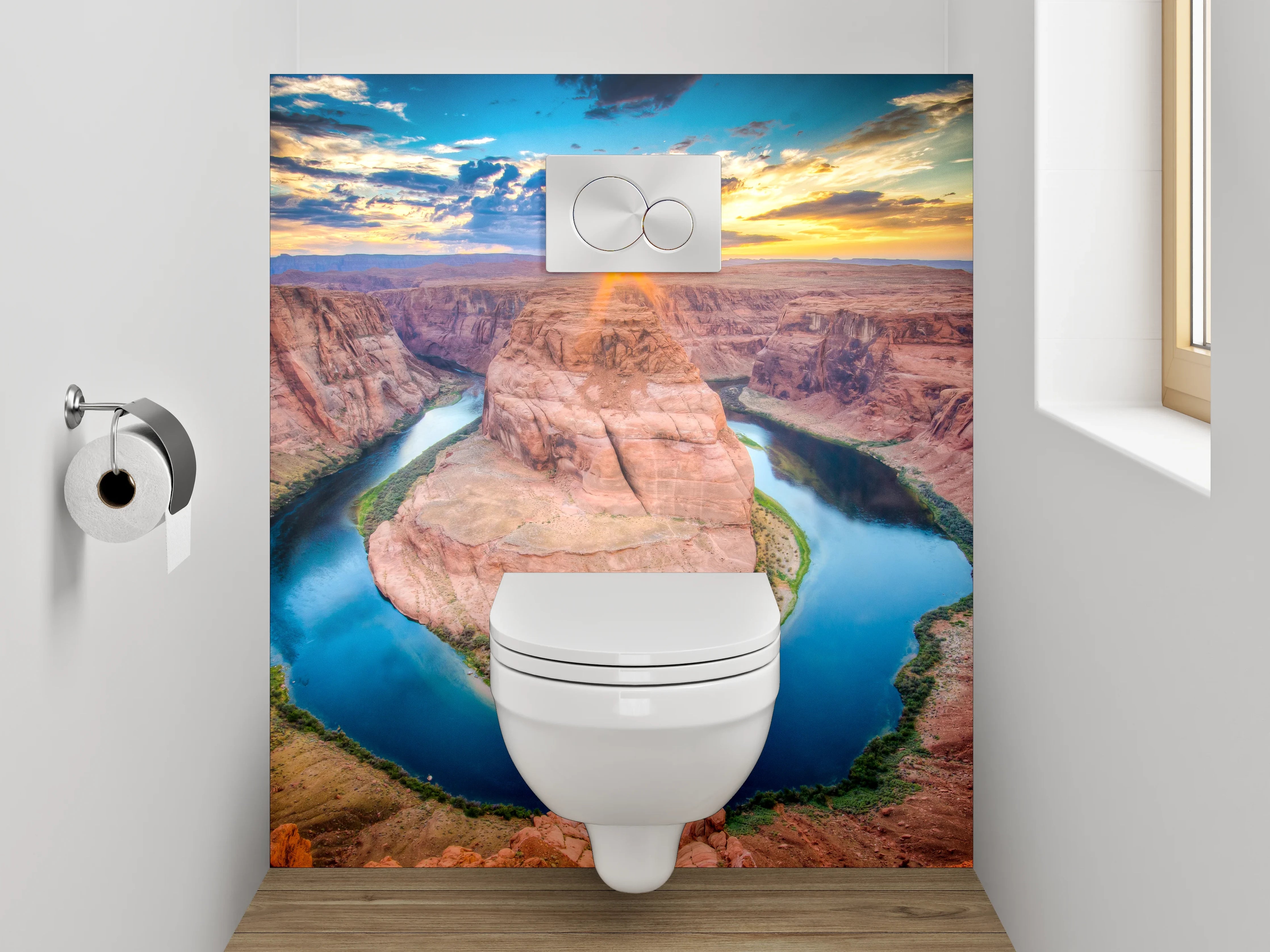 WC-Rückwand - Horseshoe Bend Sonnenuntergang Natur-Highlight