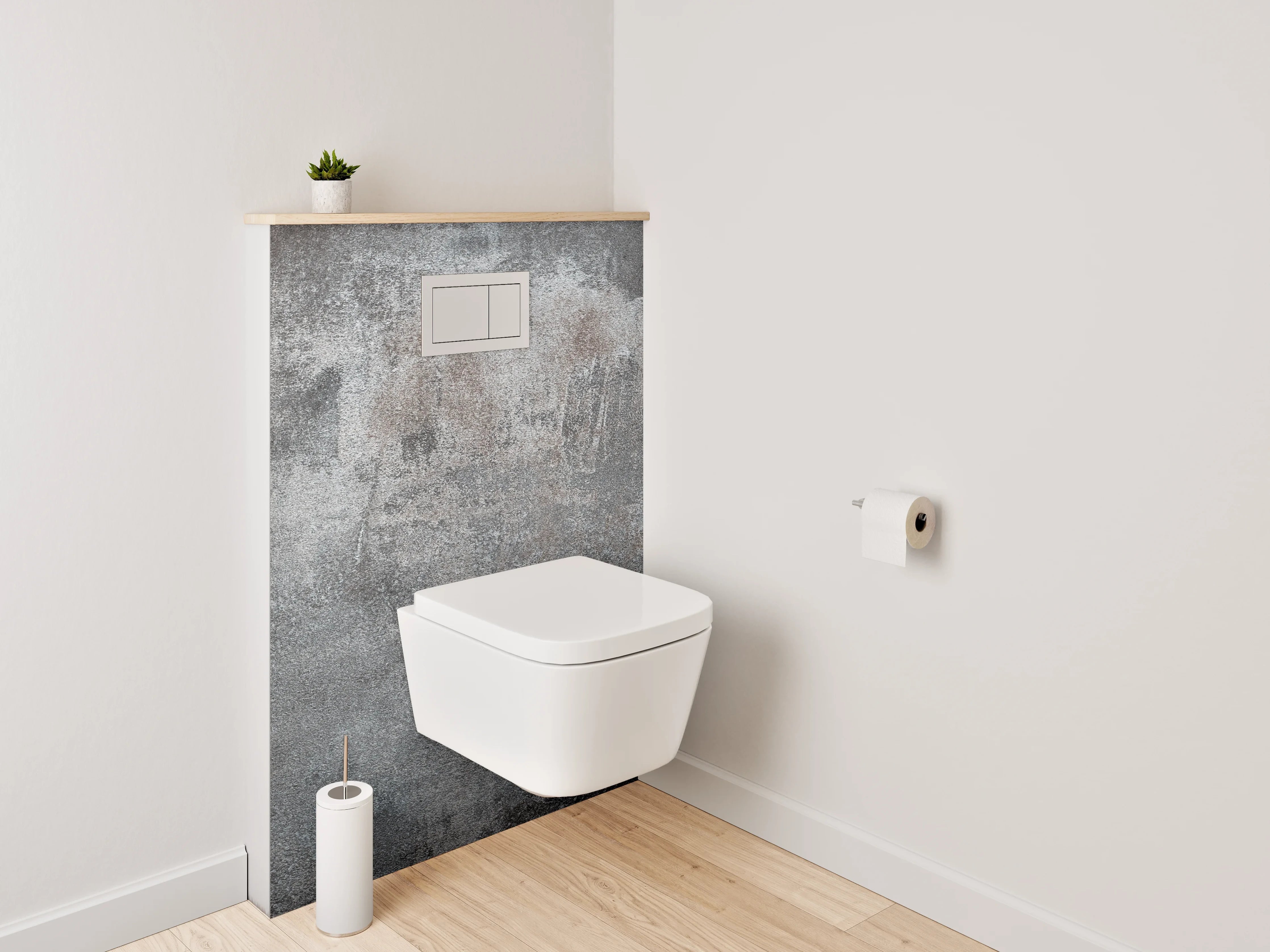 WC-Rückwand - Industrial Betonlook Grau Braun
