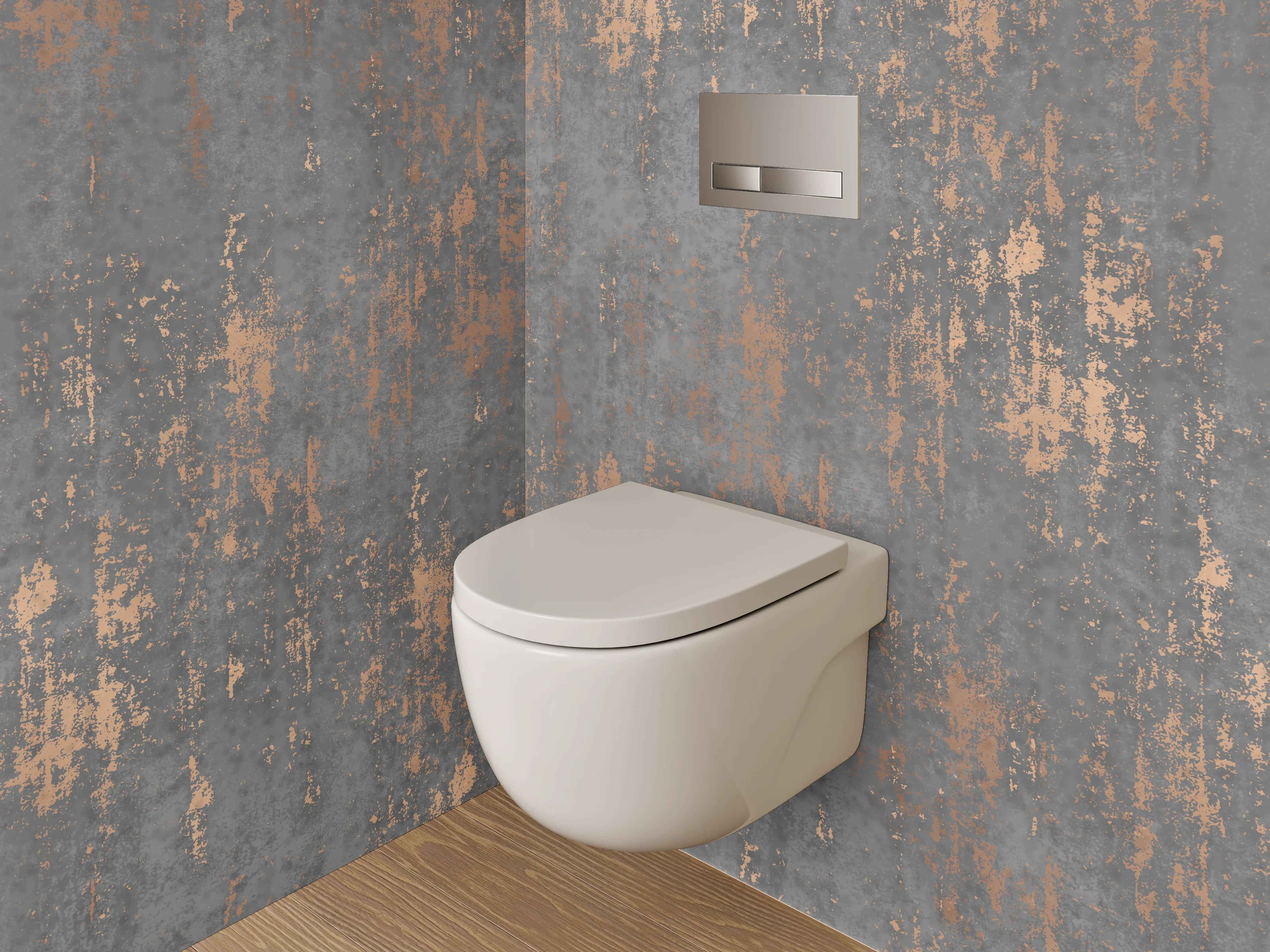 WC-Rückwand - Industrial Rost Optik Beton Grau Braun