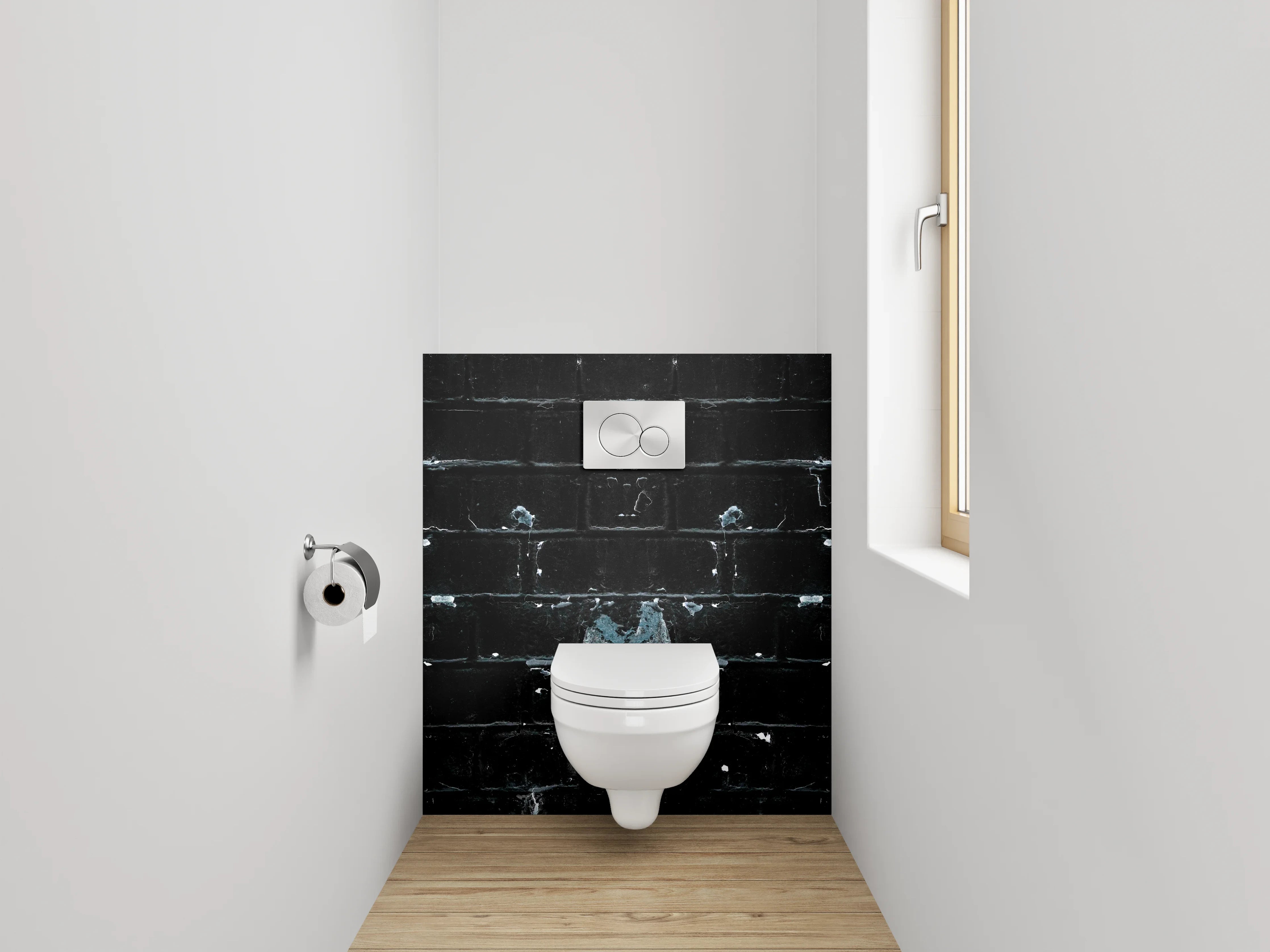 WC-Rückwand - Industrielles Ziegel Wand Kunstmotiv