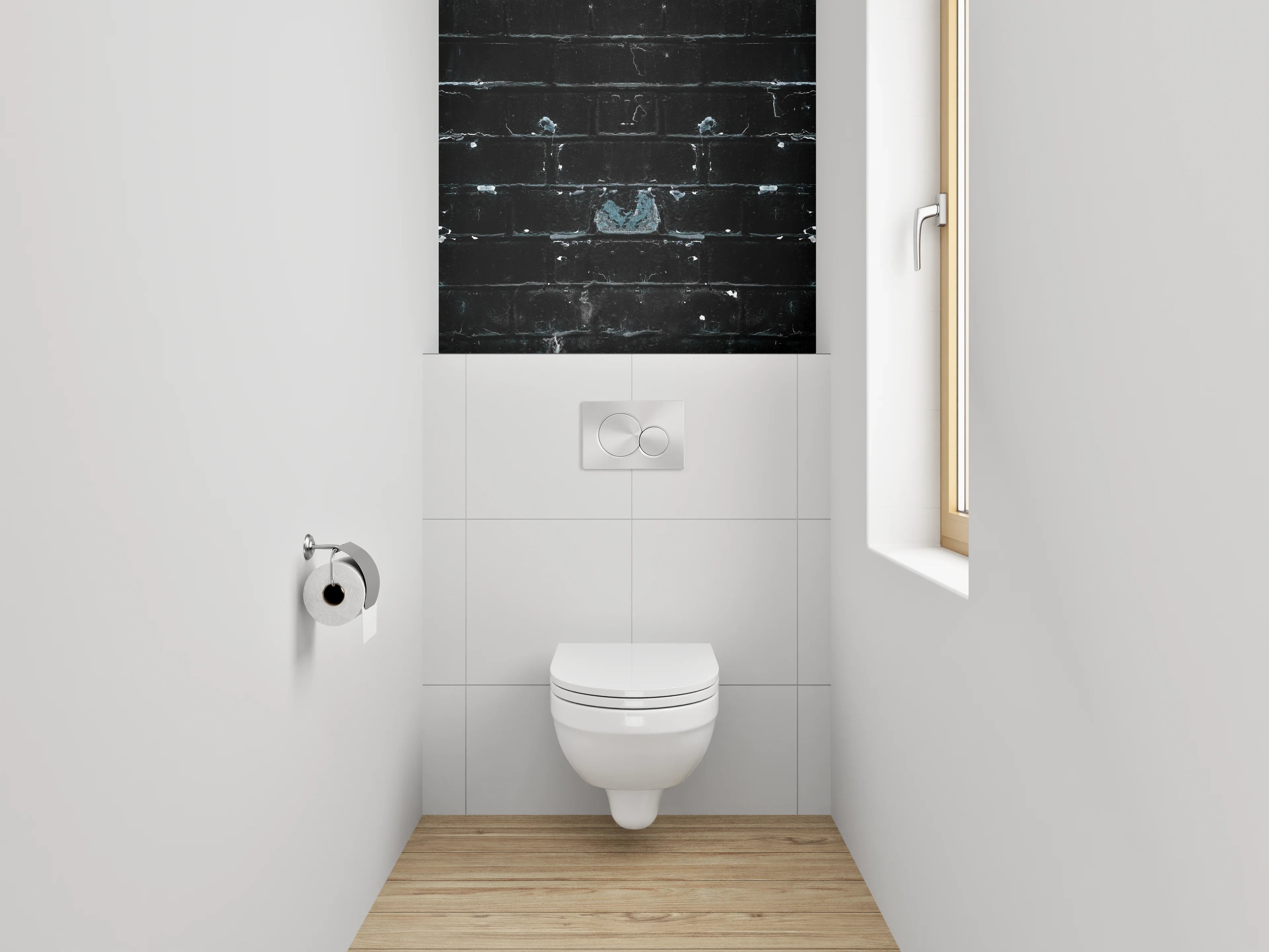 WC-Rückwand - Industrielles Ziegel Wand Kunstmotiv