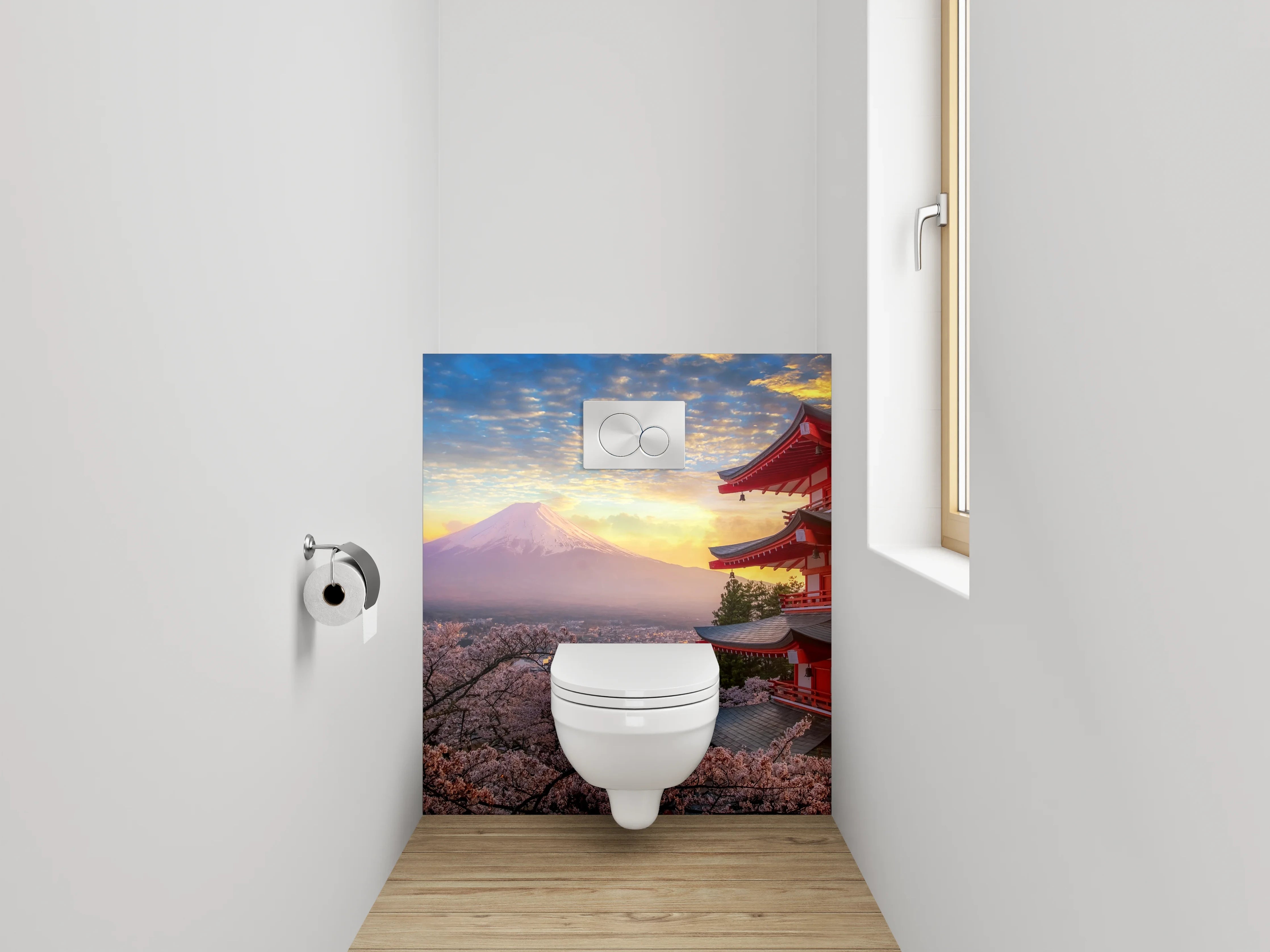 WC-Rückwand - Japanische Pagode am Fuji