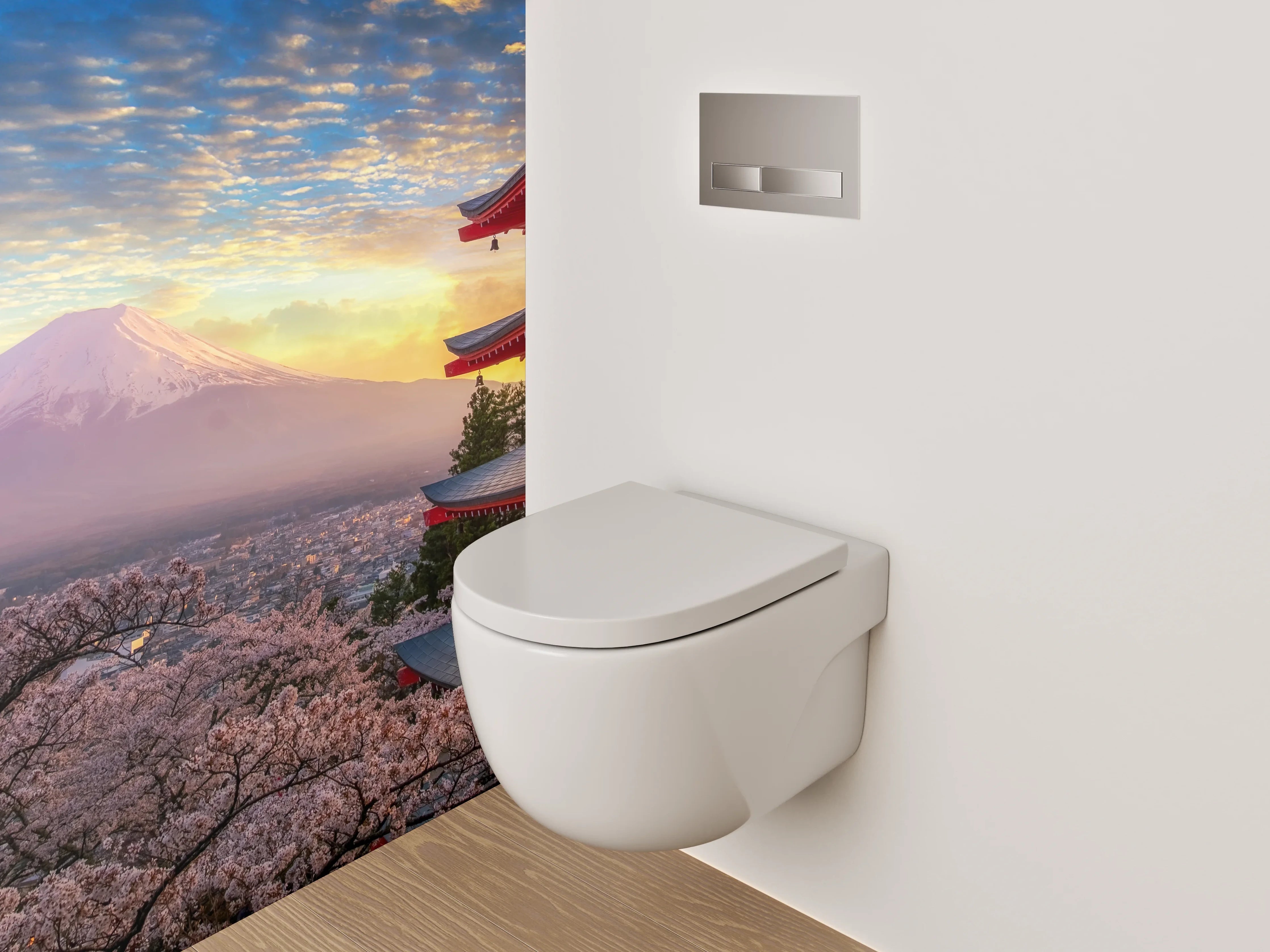 WC-Rückwand - Japanische Pagode am Fuji