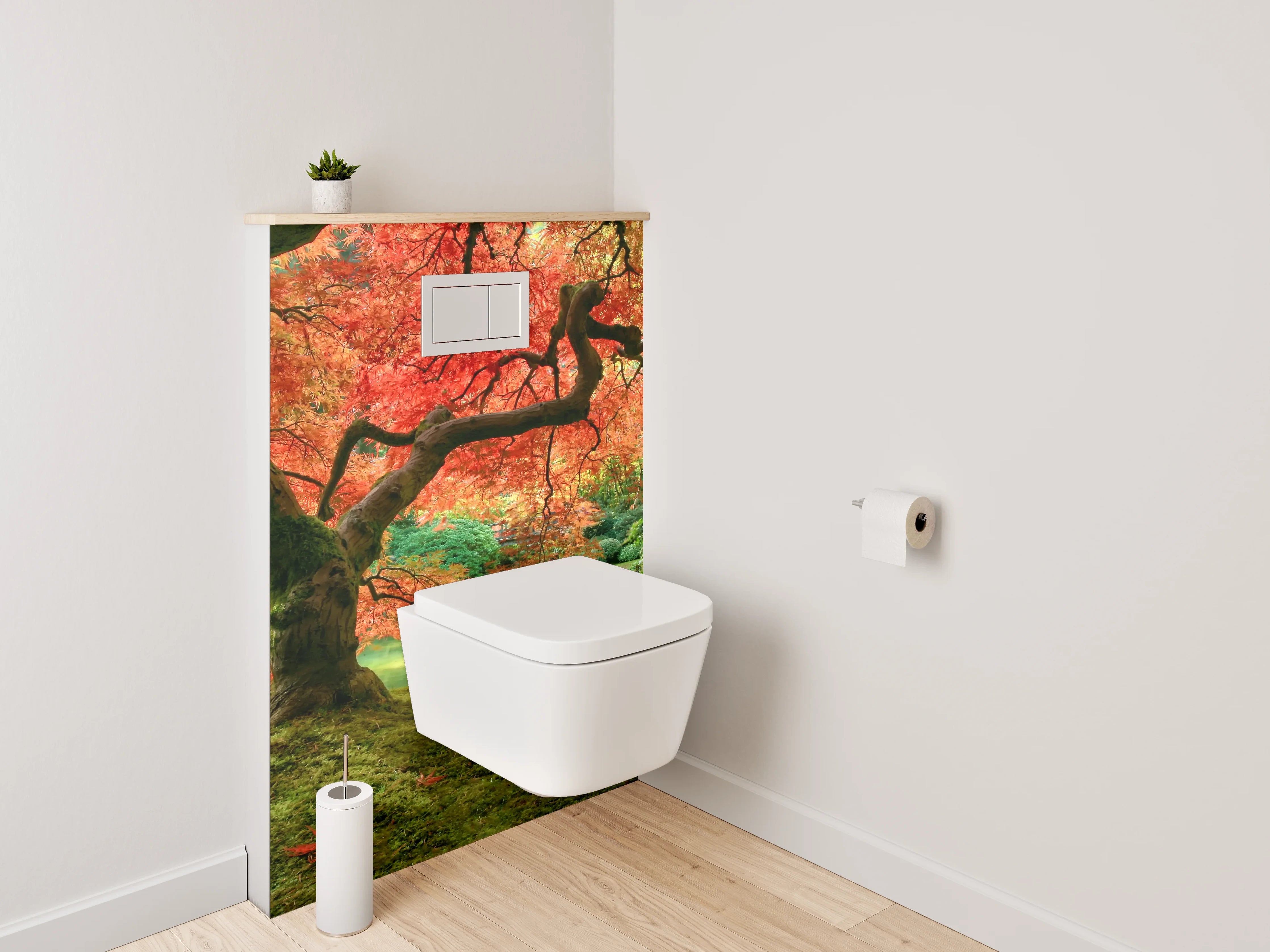 WC-Rückwand - Japanischer Ahorn im Herbstglanz