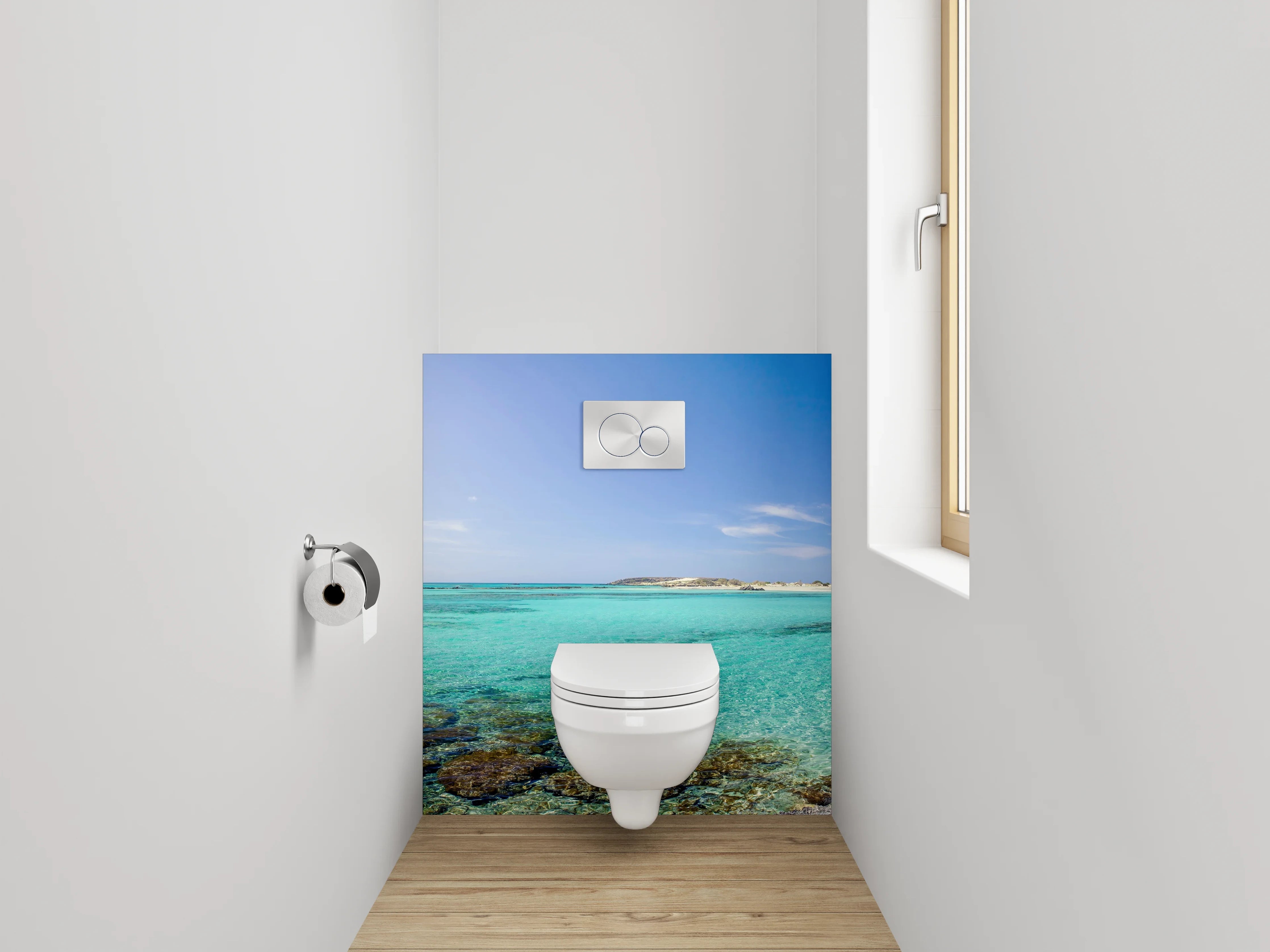 WC-Rückwand - Karibischer Traumstrand Panorama