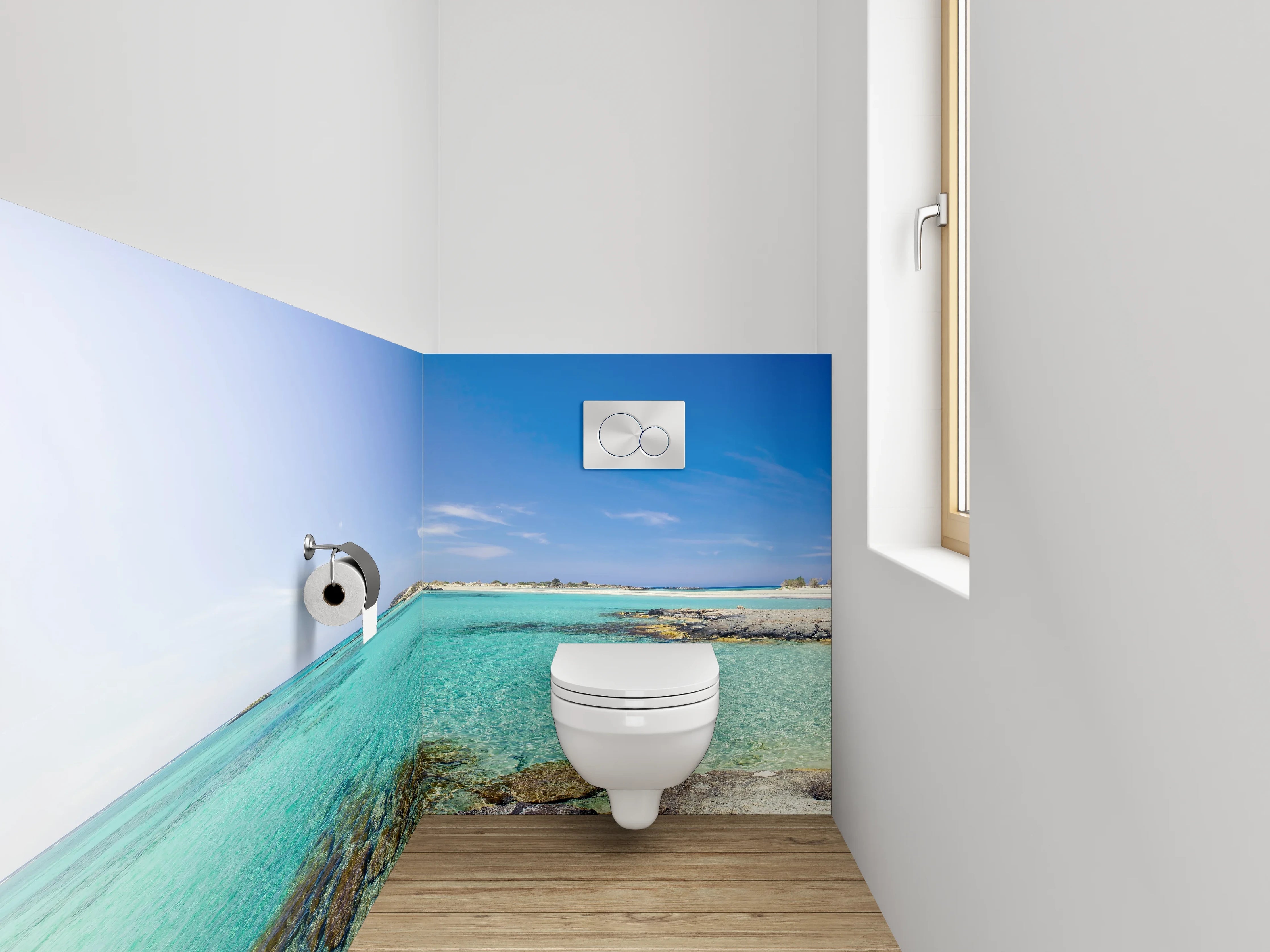WC-Rückwand - Karibischer Traumstrand Panorama