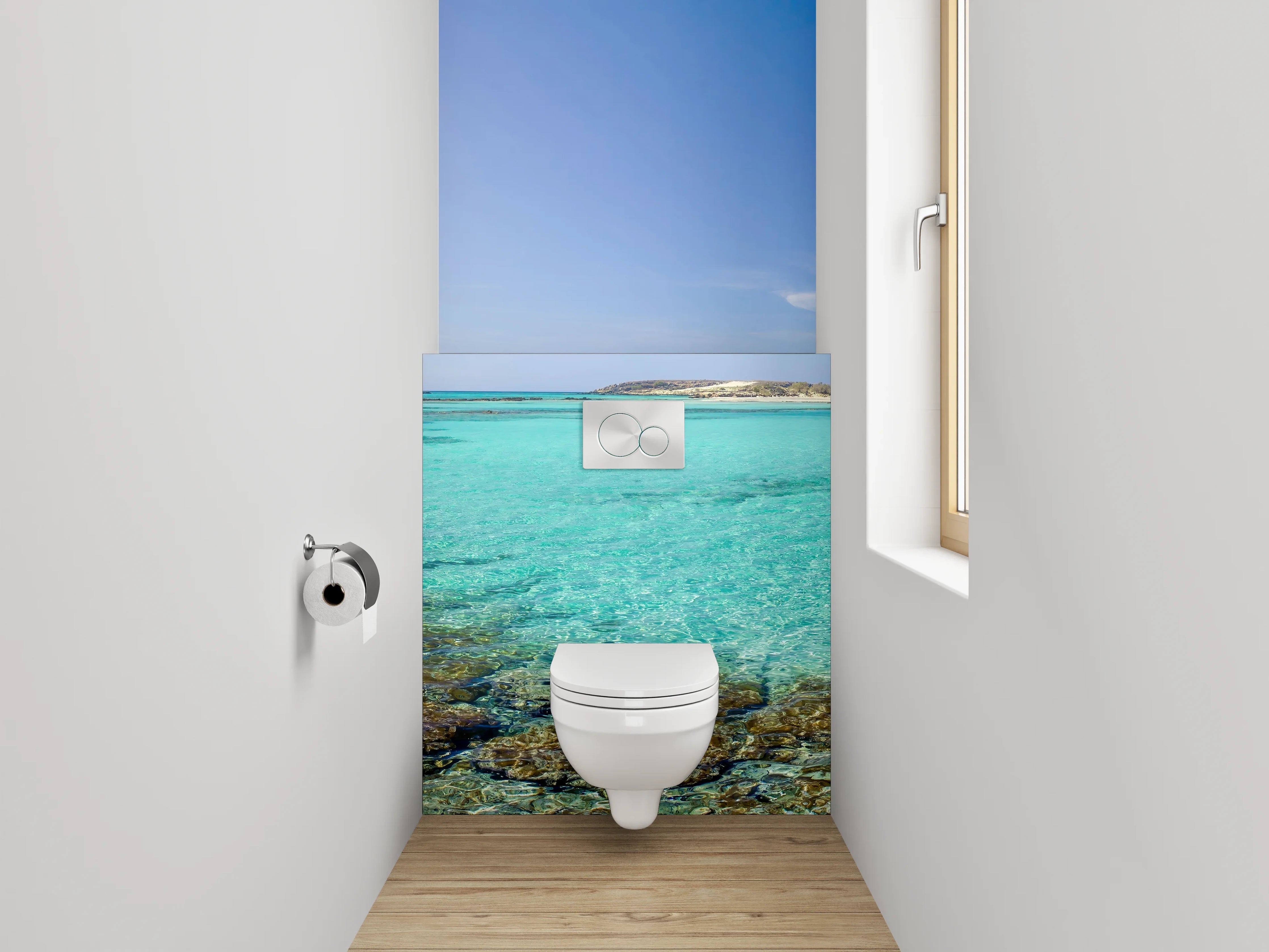 WC-Rückwand - Karibischer Traumstrand Panorama