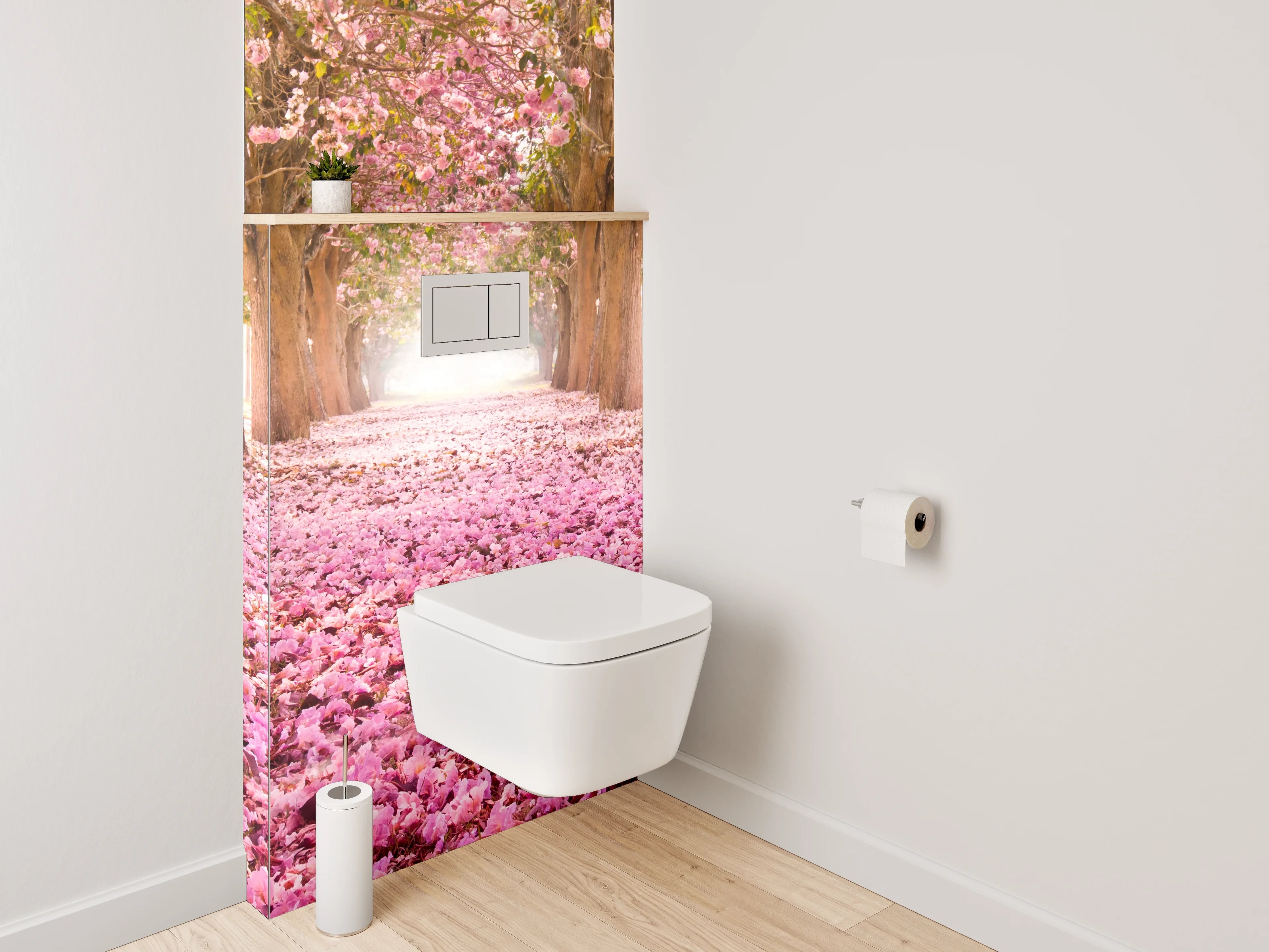 WC-Rückwand - Kirschblüten-Allee Frühling Naturfotografie
