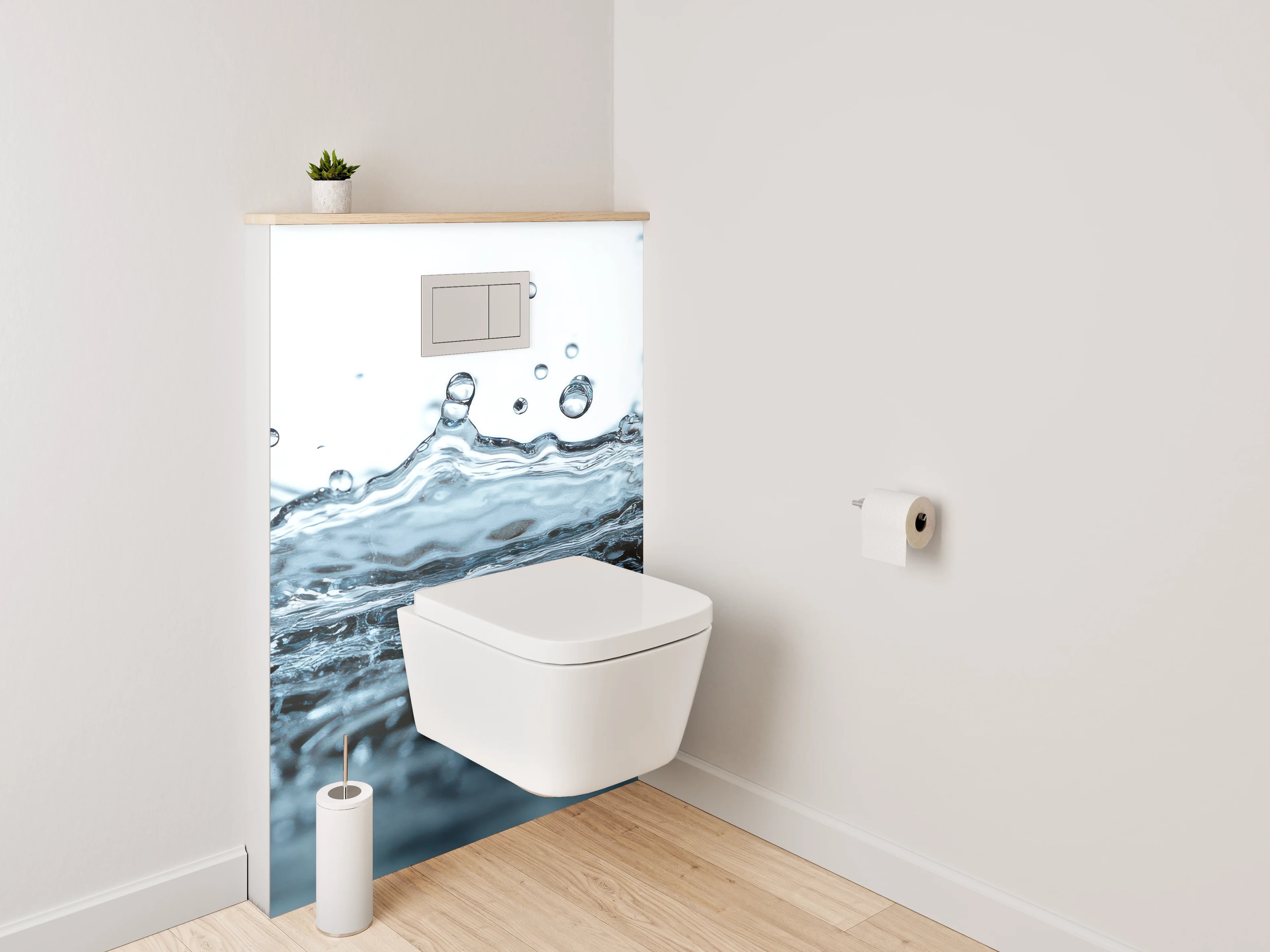 WC-Rückwand - Klares Wassertropfen-Foto