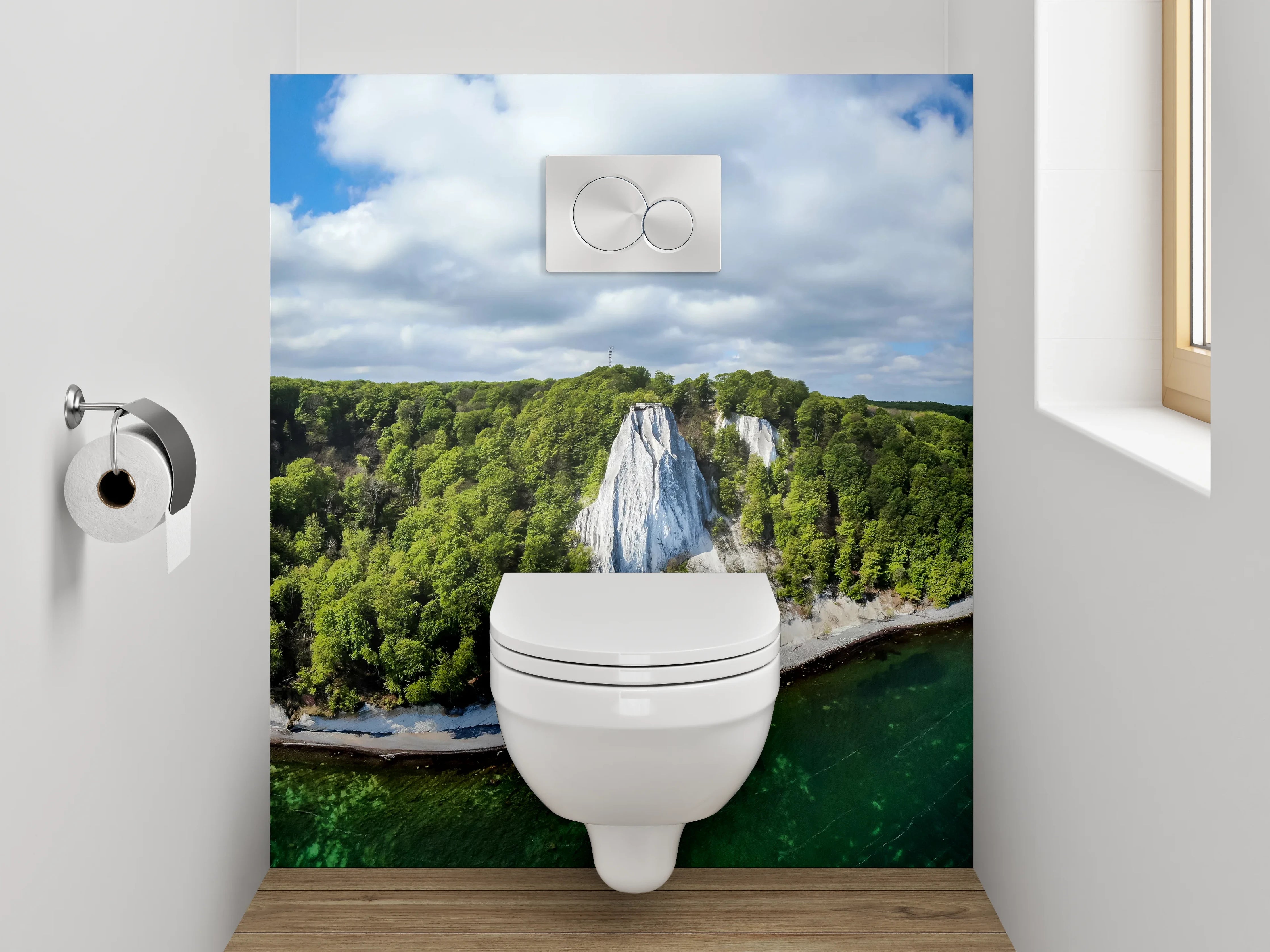 WC-Rückwand - Kreidefelsen Insel Rügen Panorama