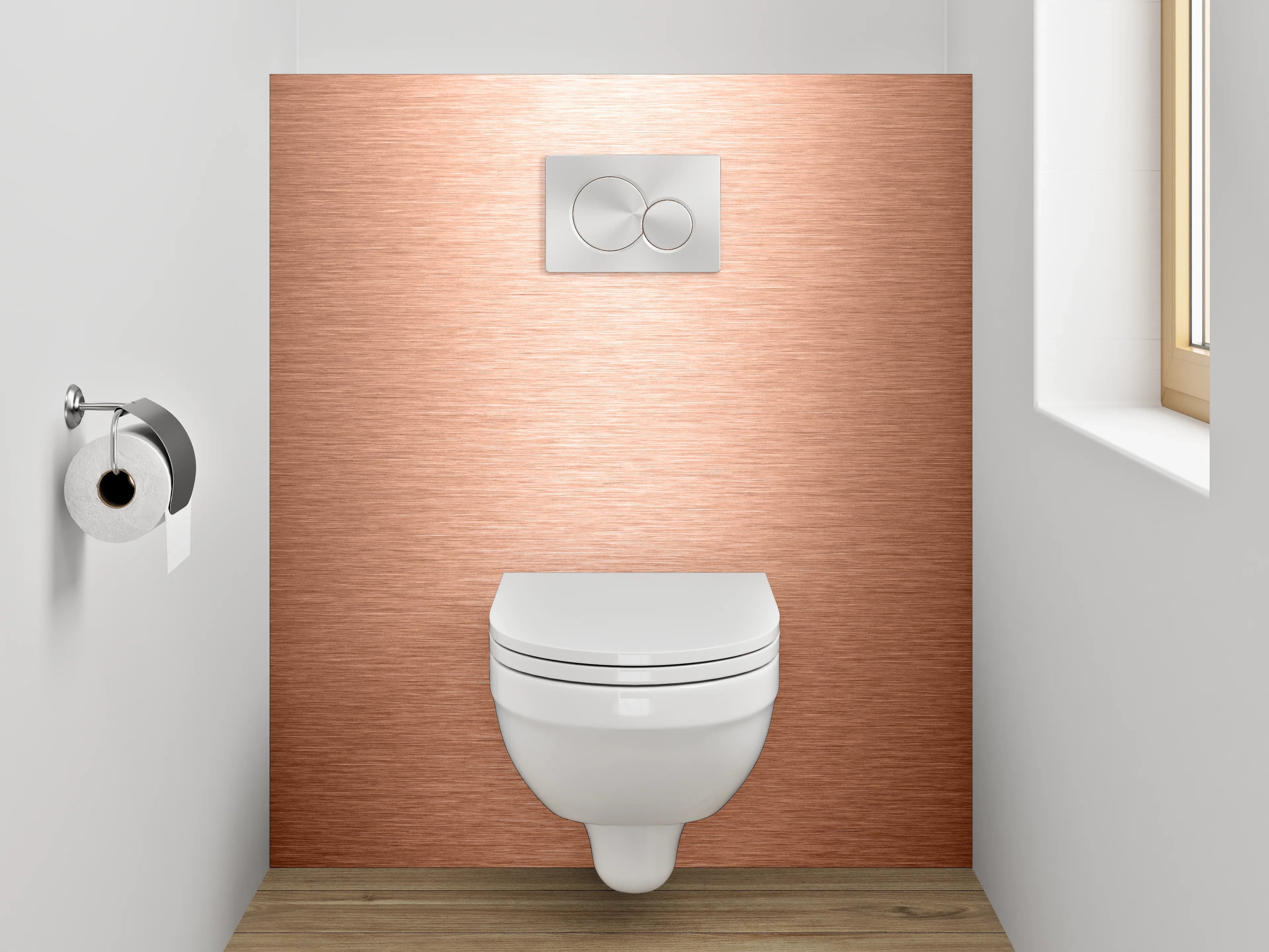 WC-Rückwand - Kupfer Metallic Effekt