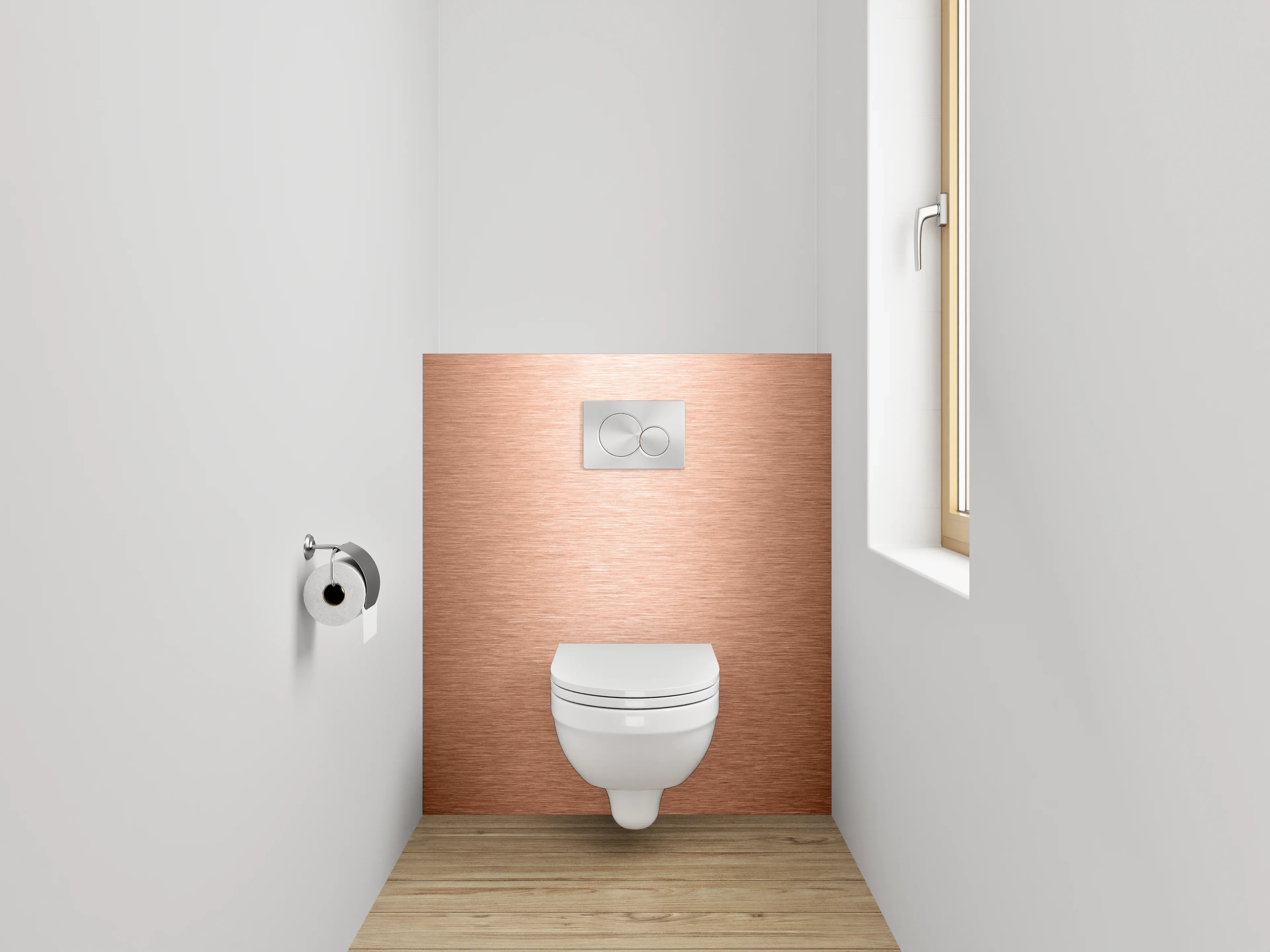 WC-Rückwand - Kupfer Metallic Effekt