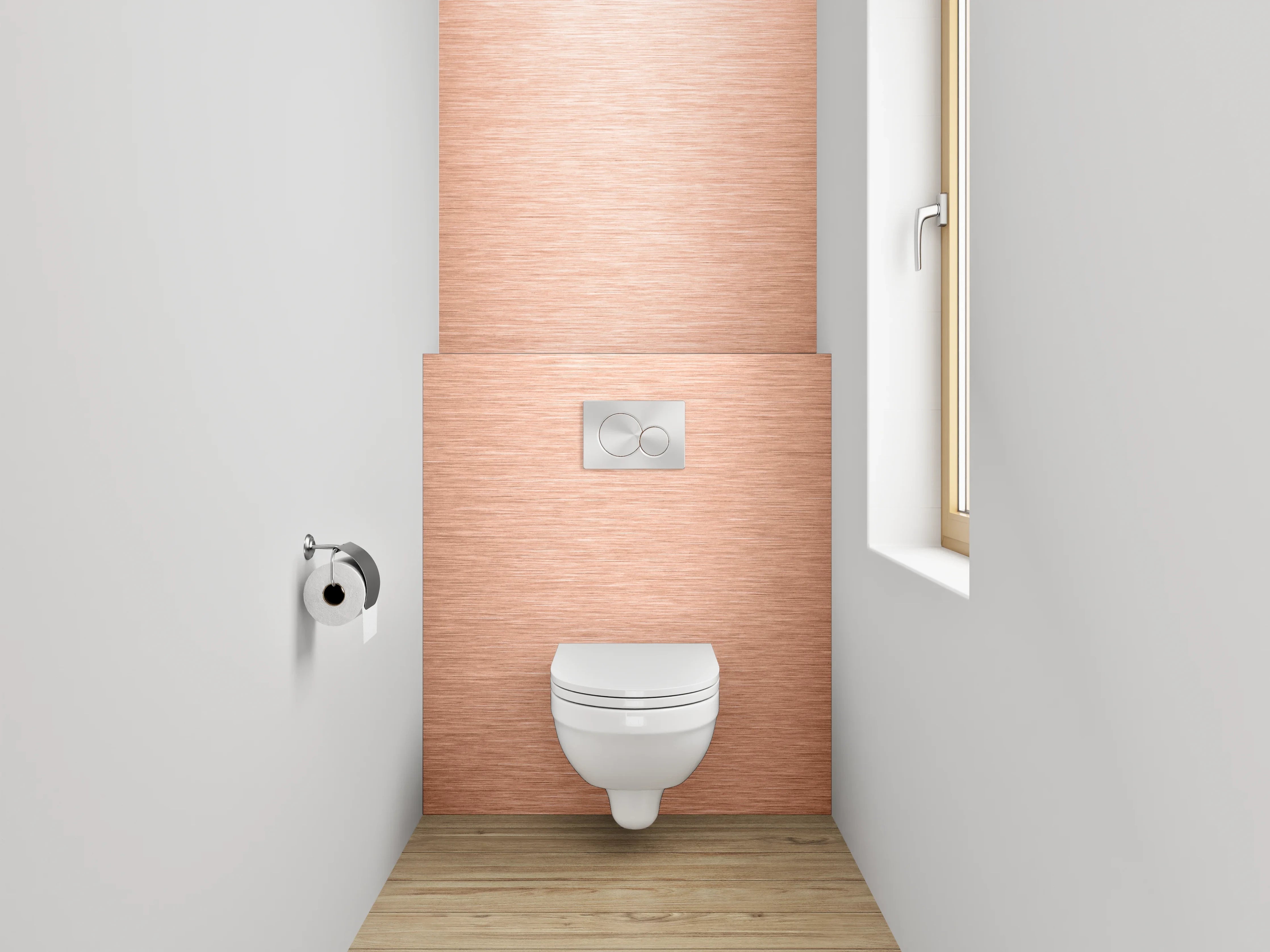 WC-Rückwand - Kupfer Metallic Effekt