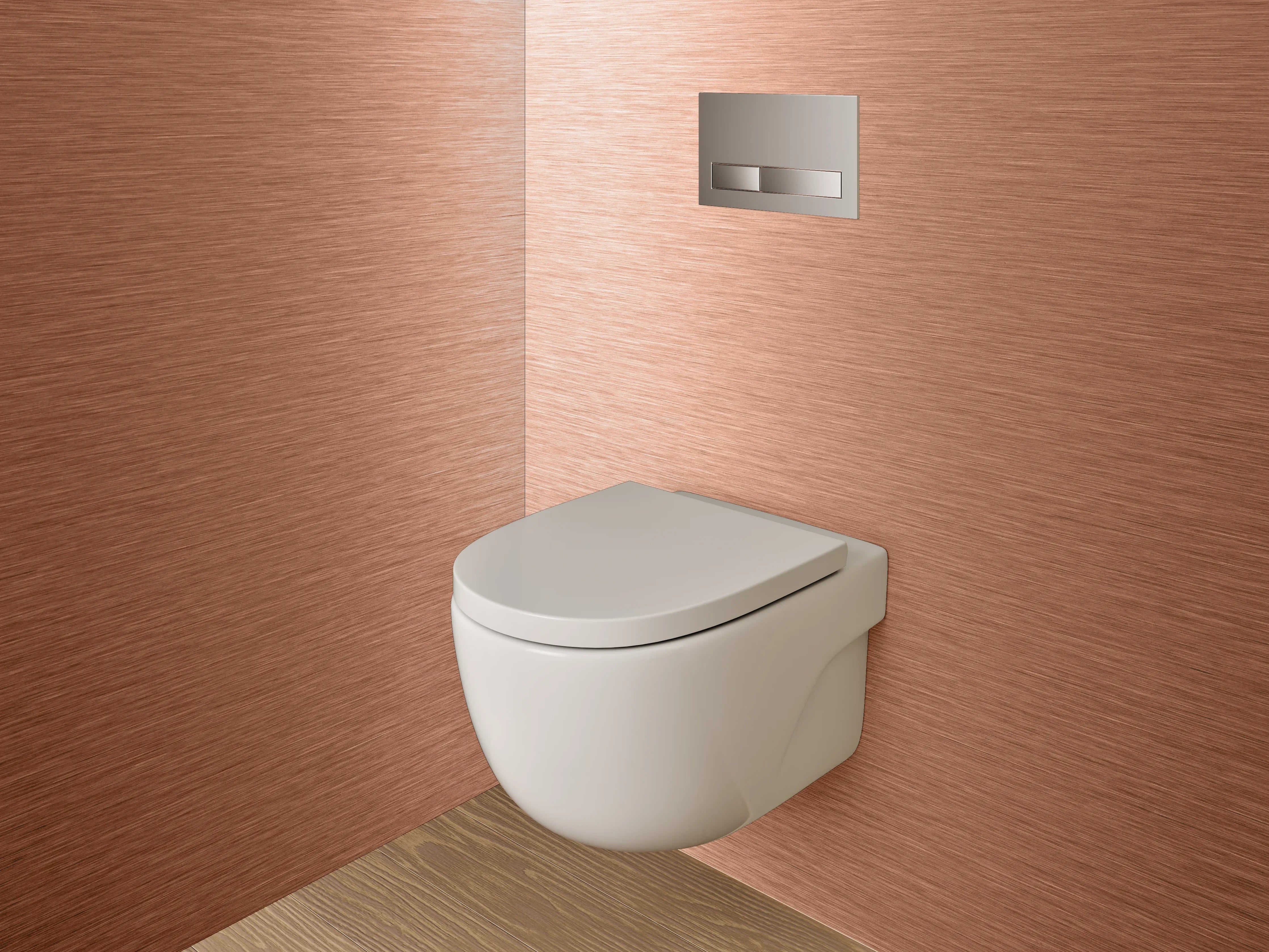 WC-Rückwand - Kupfer Metallic Effekt