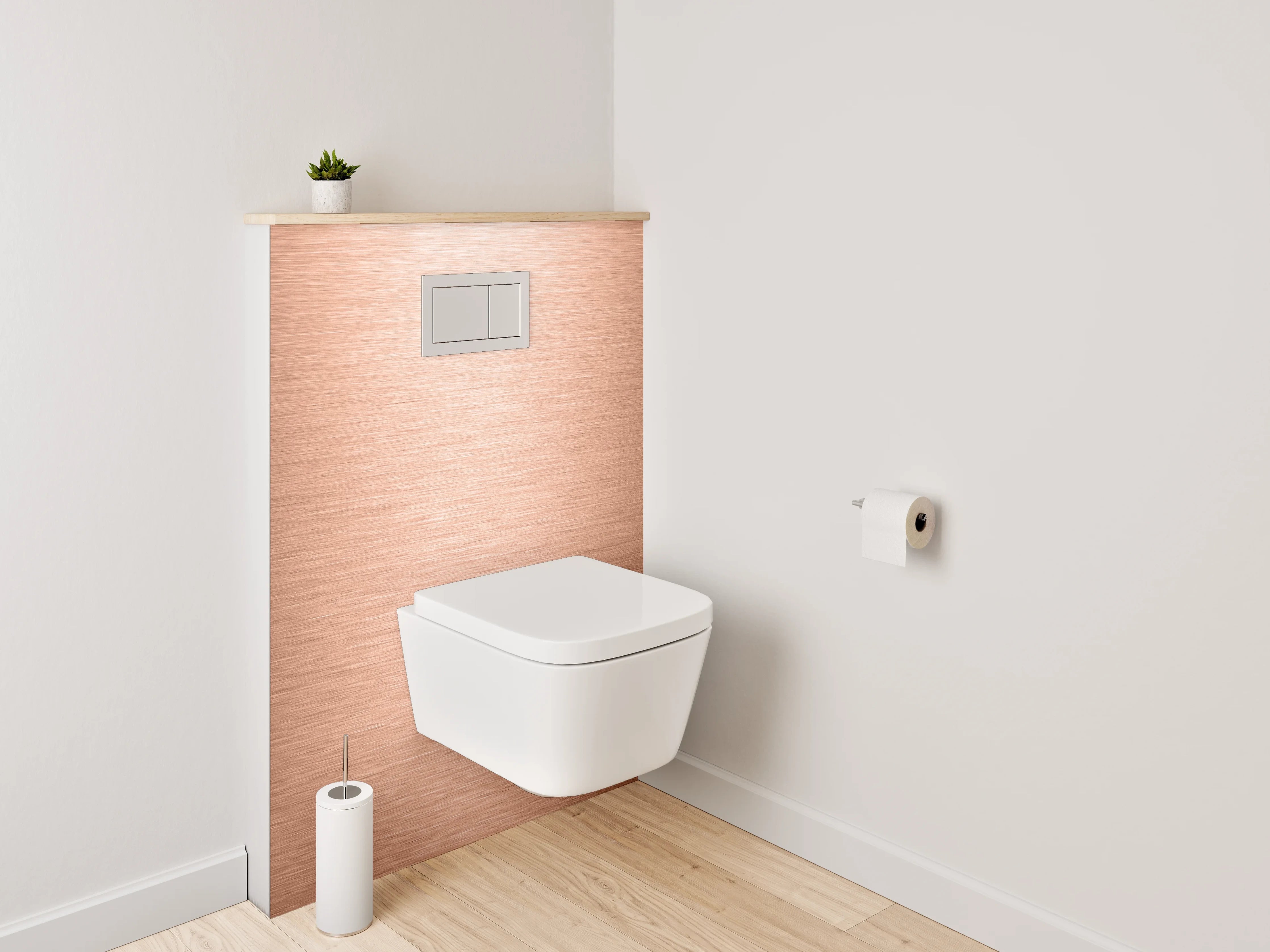 WC-Rückwand - Kupfer Metallic Effekt