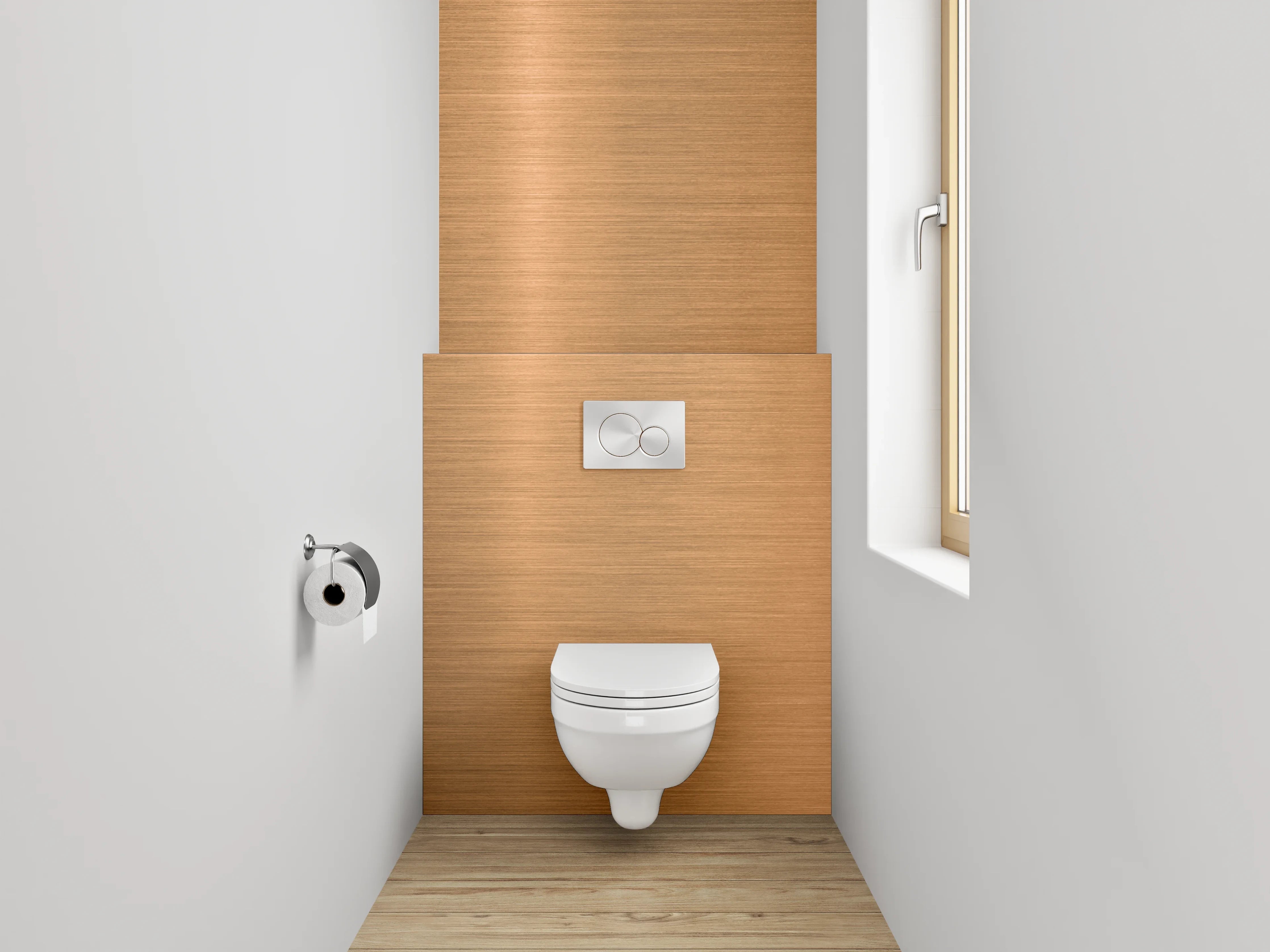 WC-Rückwand - Kupfer gebürstet Metalloptik