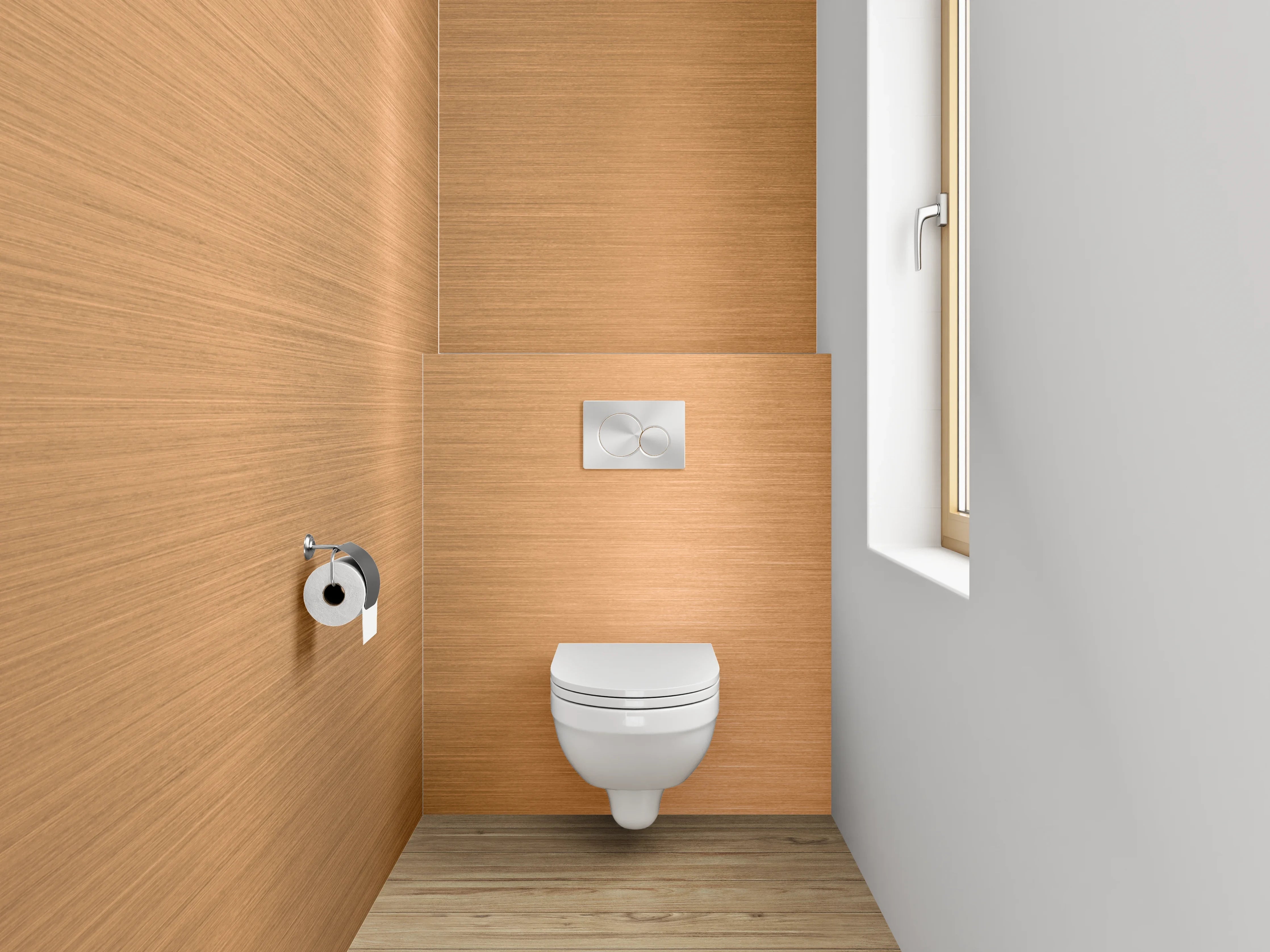 WC-Rückwand - Kupfer gebürstet Metalloptik