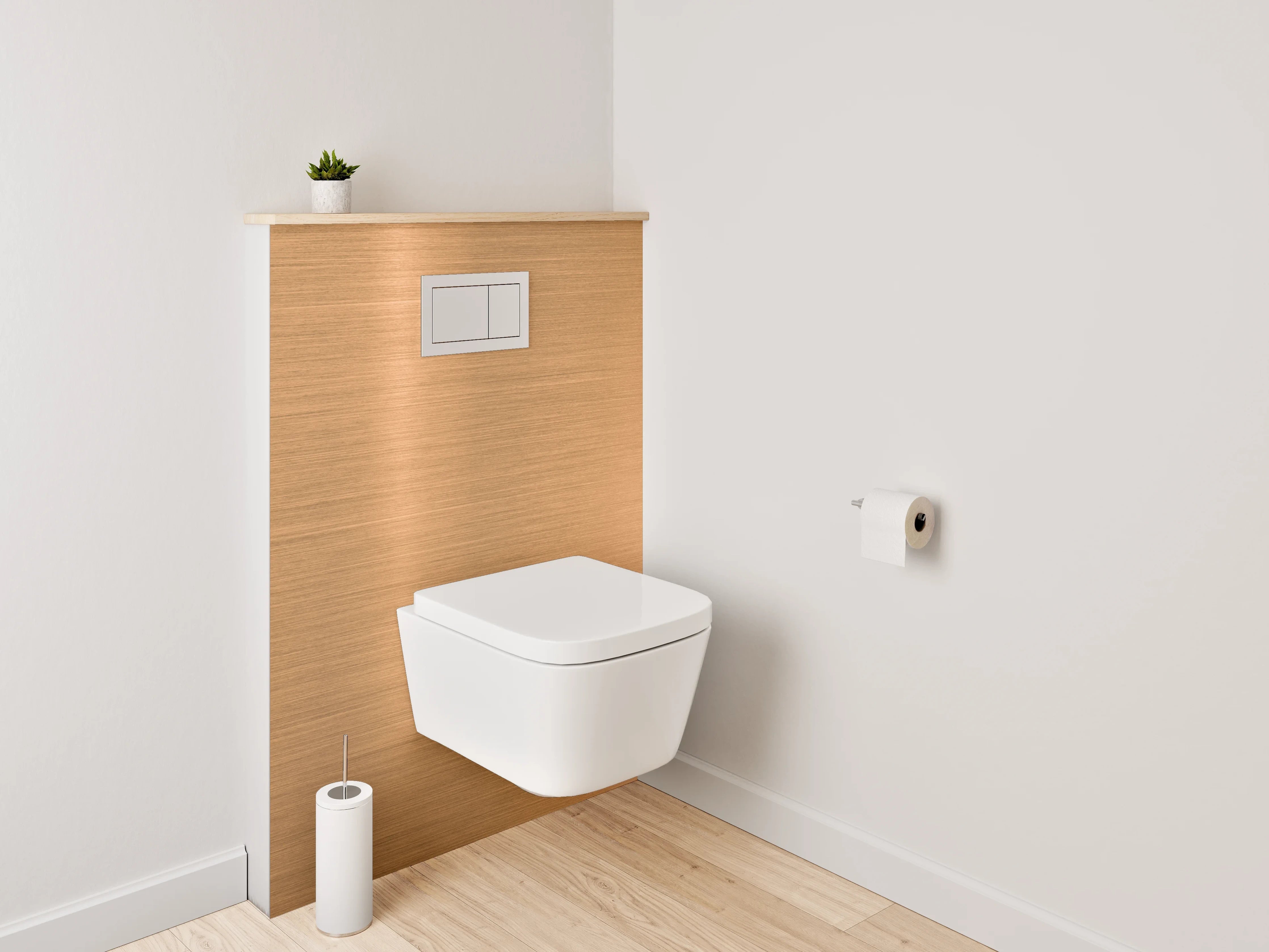 WC-Rückwand - Kupfer gebürstet Metalloptik