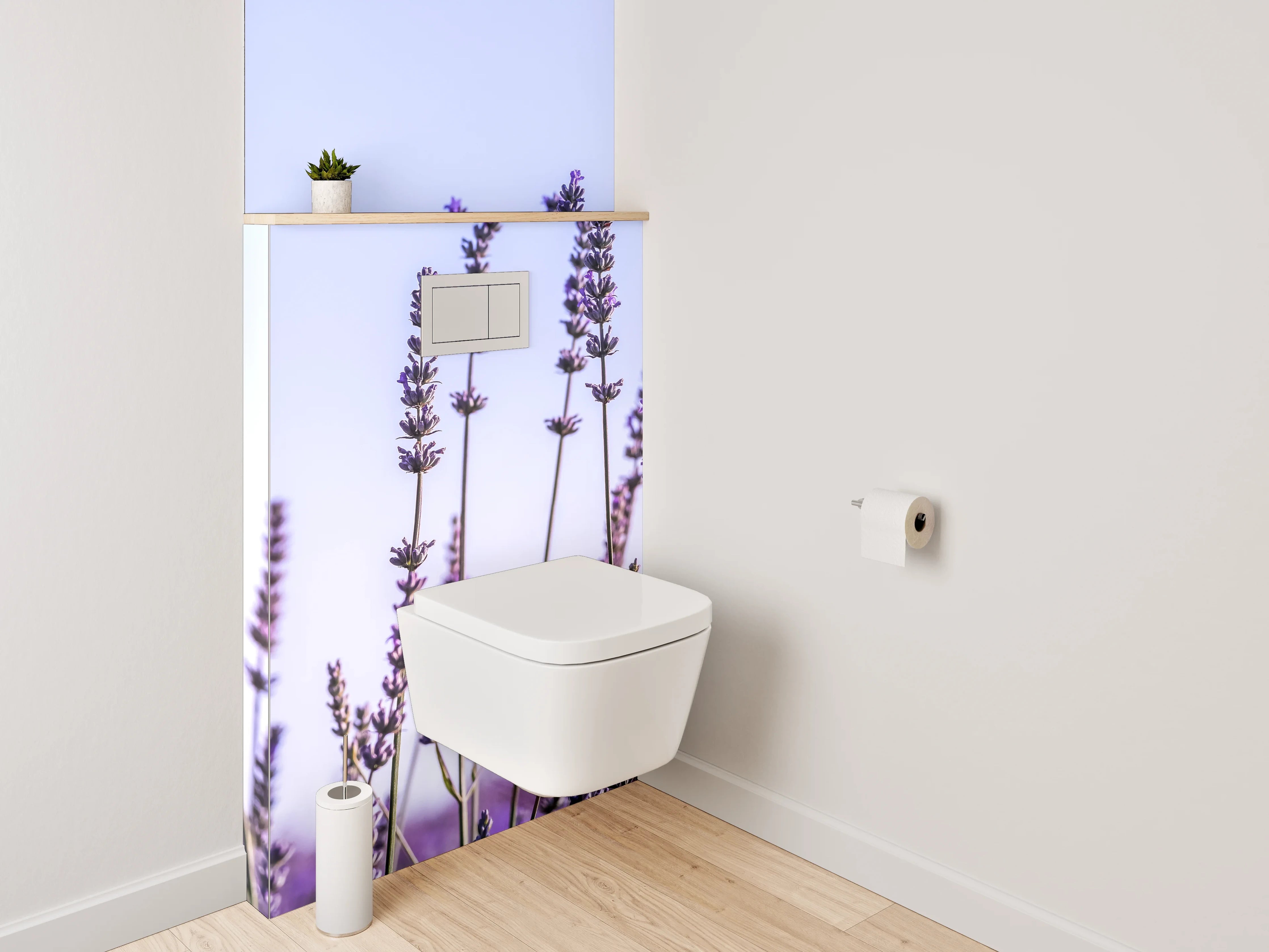 WC-Rückwand - Lavendel-Feld im Morgenlicht