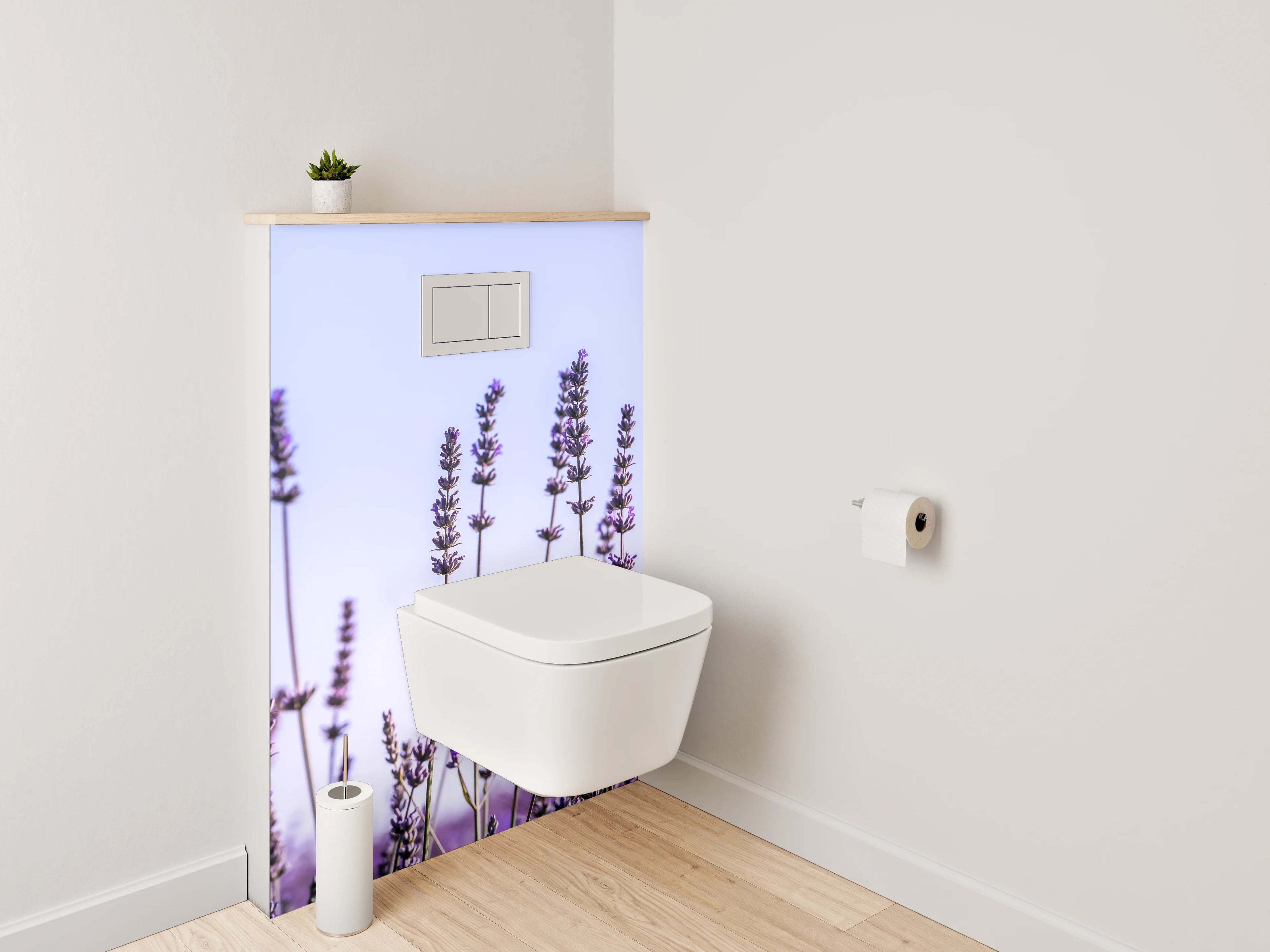 WC-Rückwand - Lavendel-Feld im Morgenlicht